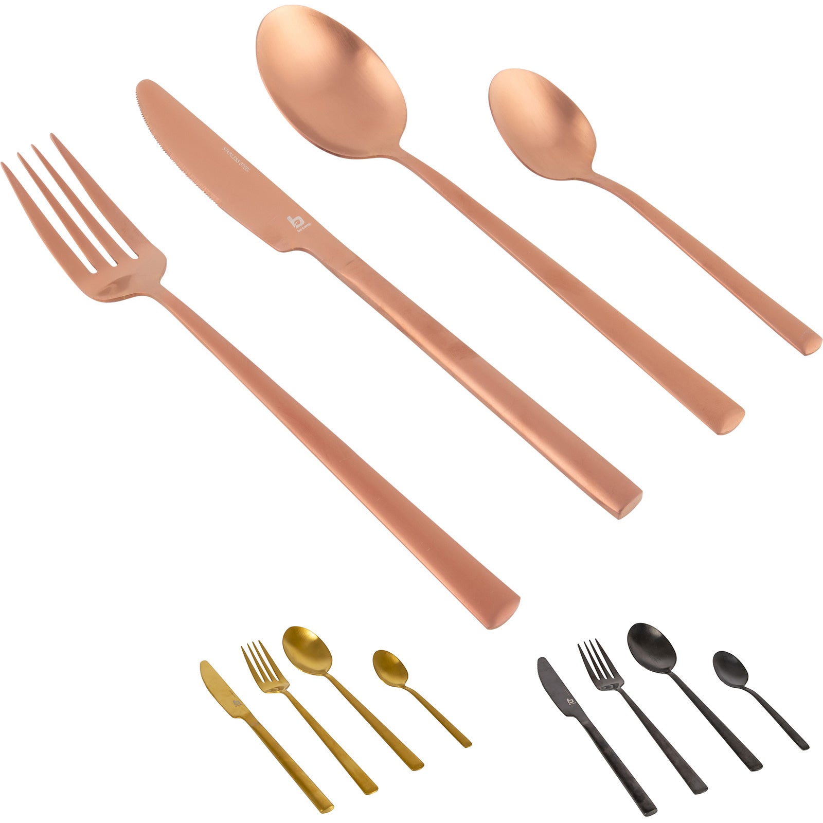 BO-CAMP Camping Besteckset Corson Reise Besteck Set Essbesteck Edelstahl 16tlg