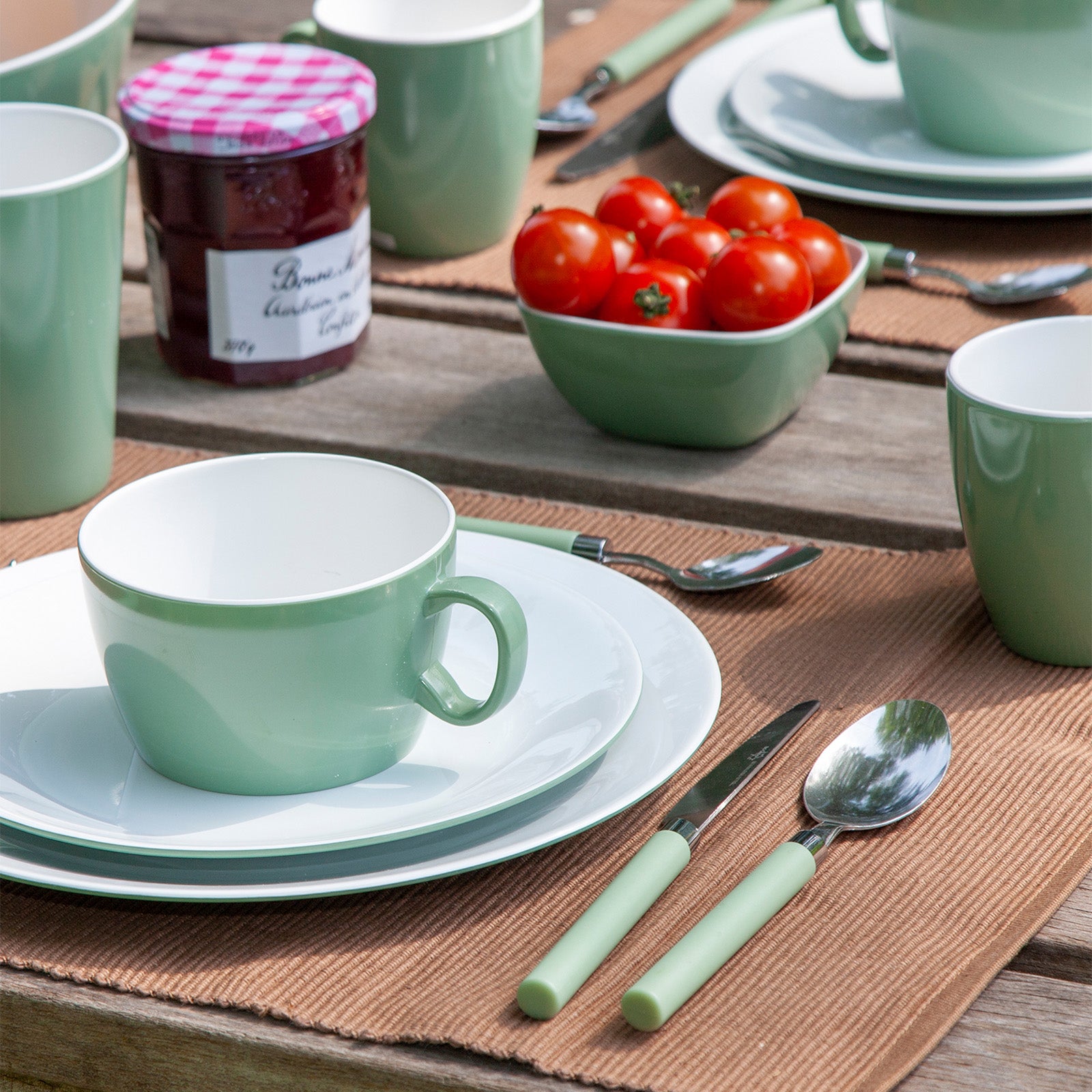 BO-CAMP Camping Cutlery Set Outdoor Travel Cutlery Set Dining Cutlery Stainless Steel 16pcs