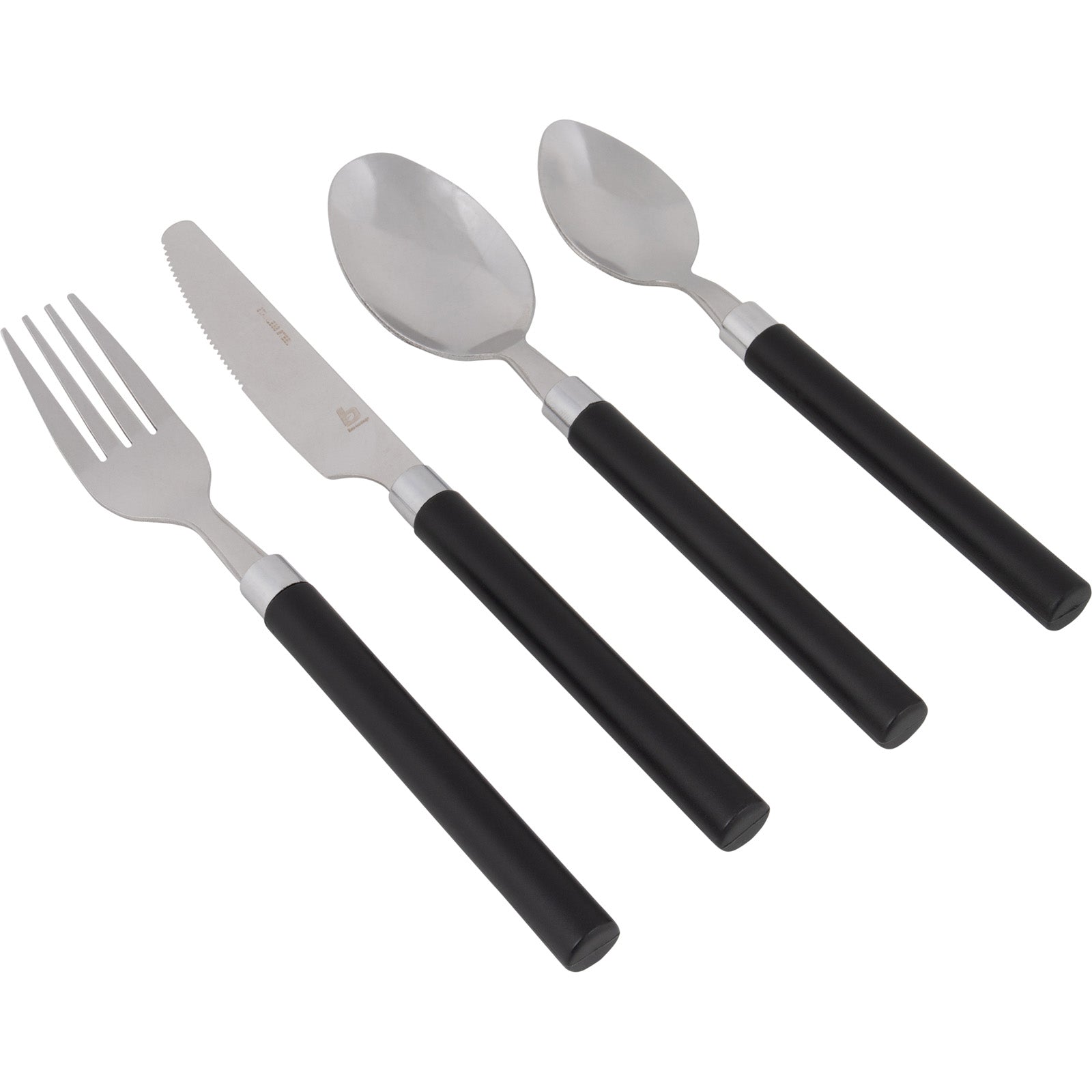 Ensemble de couverts de camping BO-CAMP, couverts de voyage en plein air, couverts de salle à manger en acier inoxydable 16 pièces
