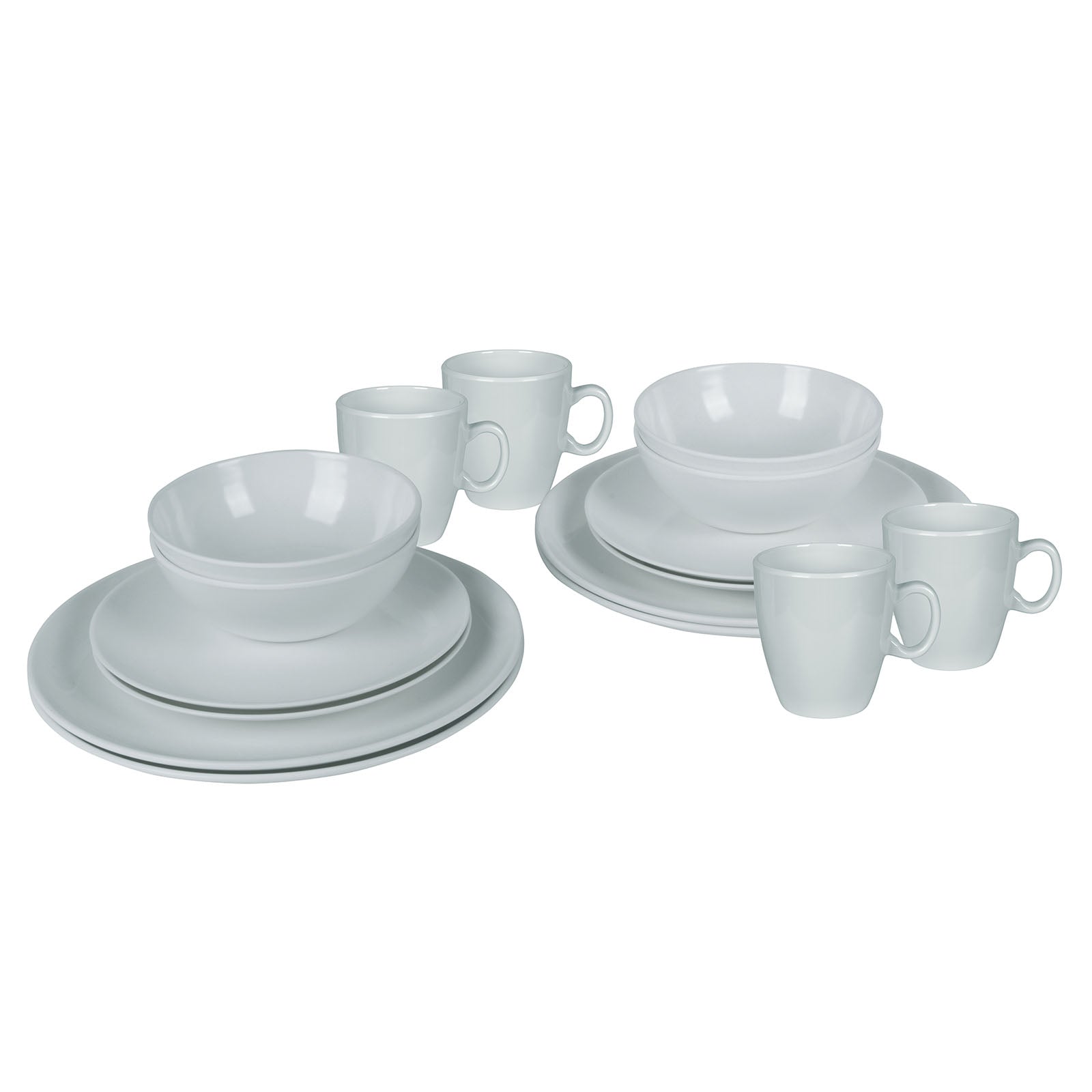 BO-CAMP Melamine Tableware Set 16-piece - Camping Dinnerware Travel Picnic Plates