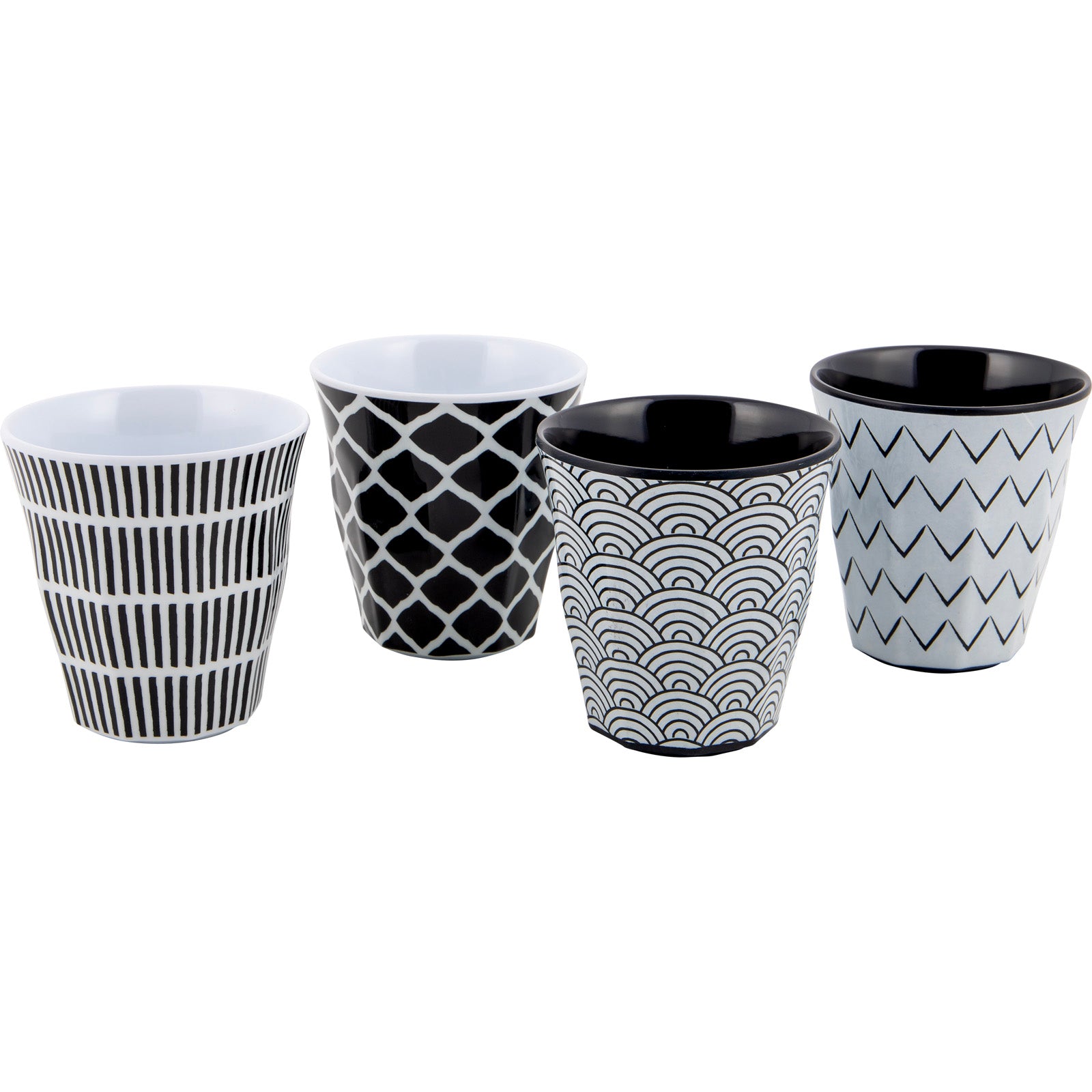 BO-CAMP Melamin Campinggeschirr Set Mix&Match Essgeschirr Teller Becher 16tlg