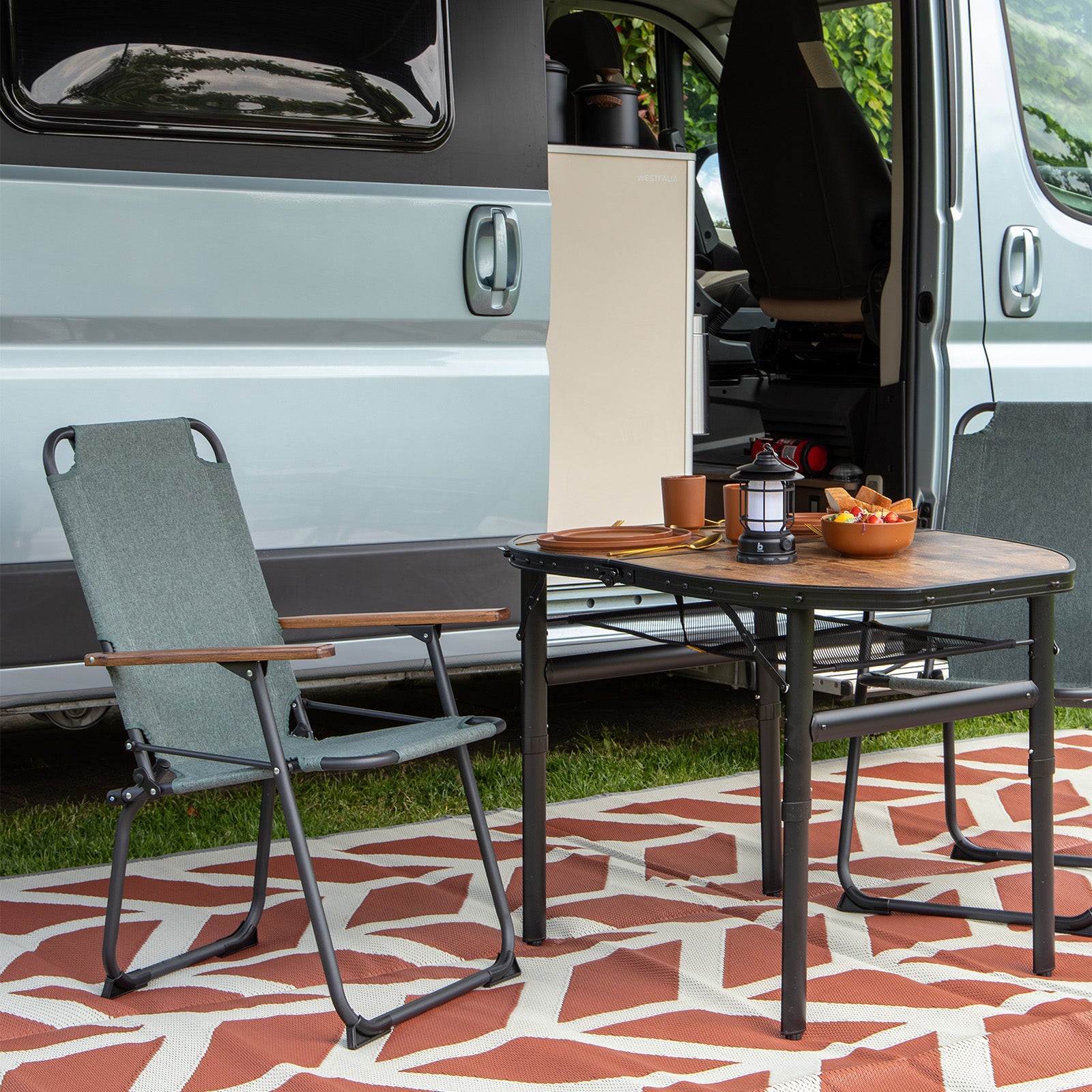 BO-CAMP Melamin Campinggeschirr Set Patom Reise Essgeschirr Teller Becher 16tlg