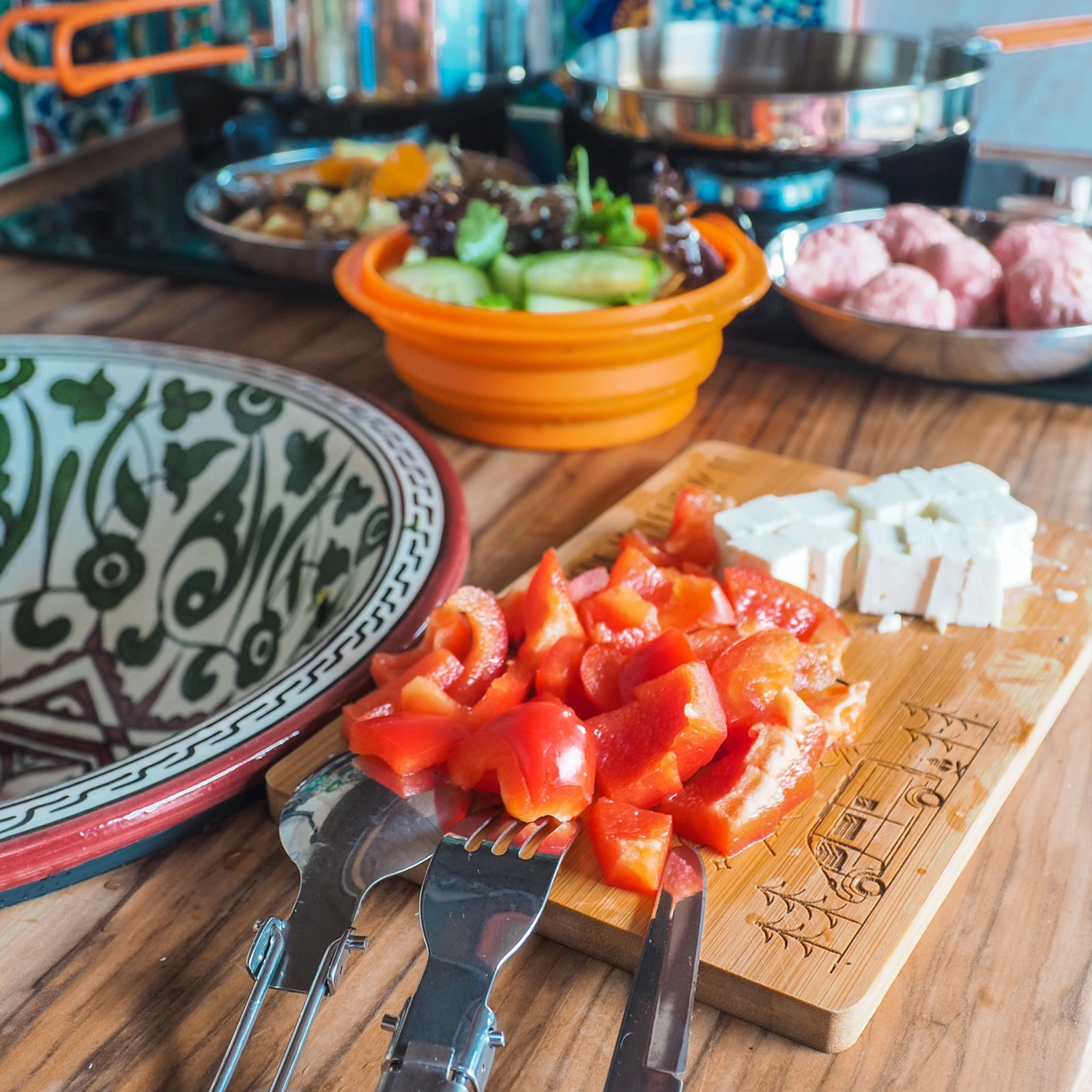 KINGCAMP Camping Cooking Set Adventurer II Pro Cooking Utensils Set Steel Pot Pan