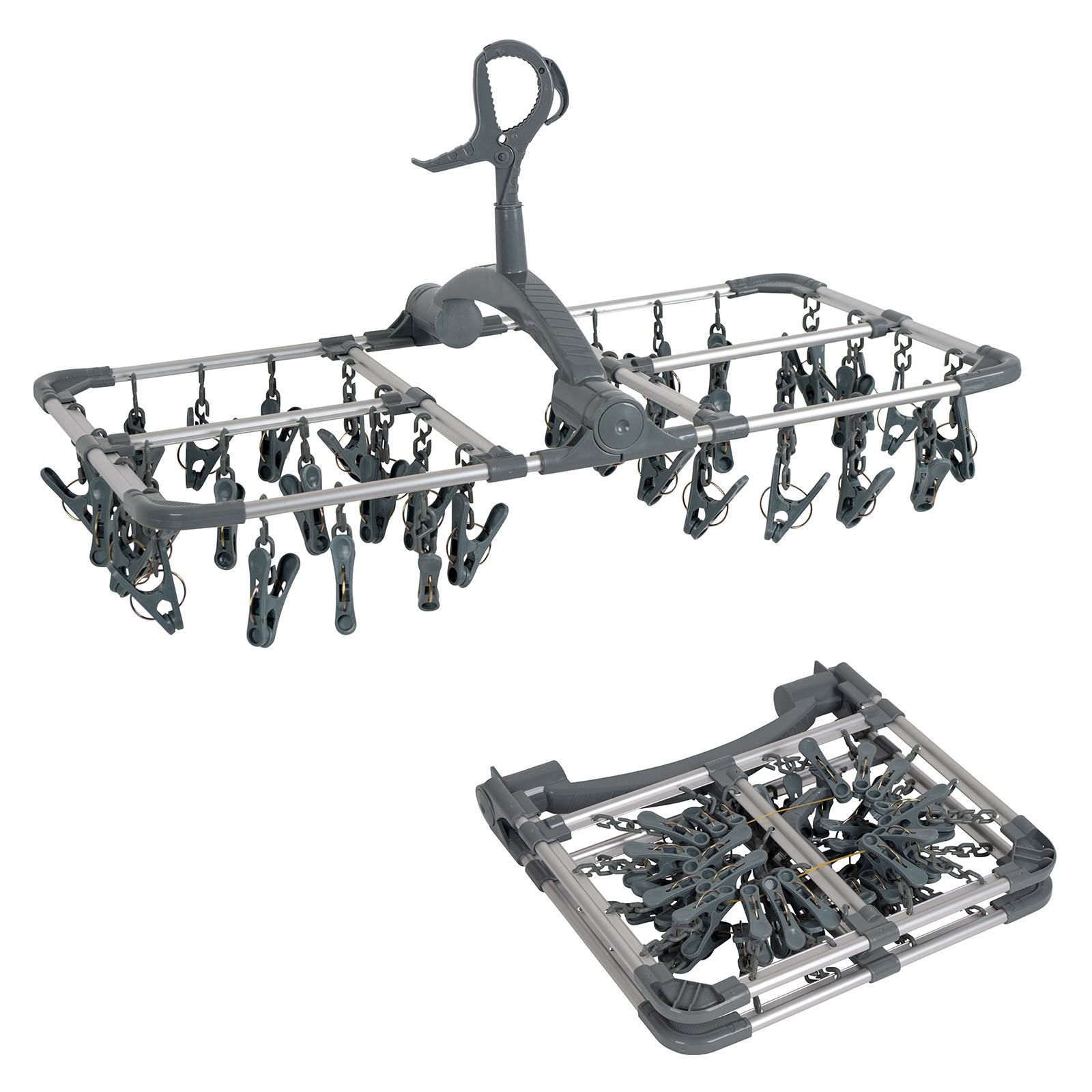 BO-CAMP Mini Wäschespinne Wäscheständer Wäsche Leine Trockner Klappbar Camping