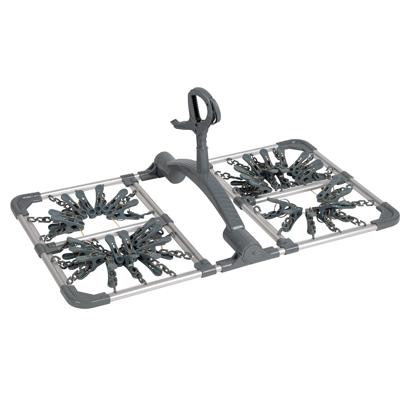 BO-CAMP Mini Rotary Clothes Dryer Clothes Rack Laundry Line Dryer Foldable Camping