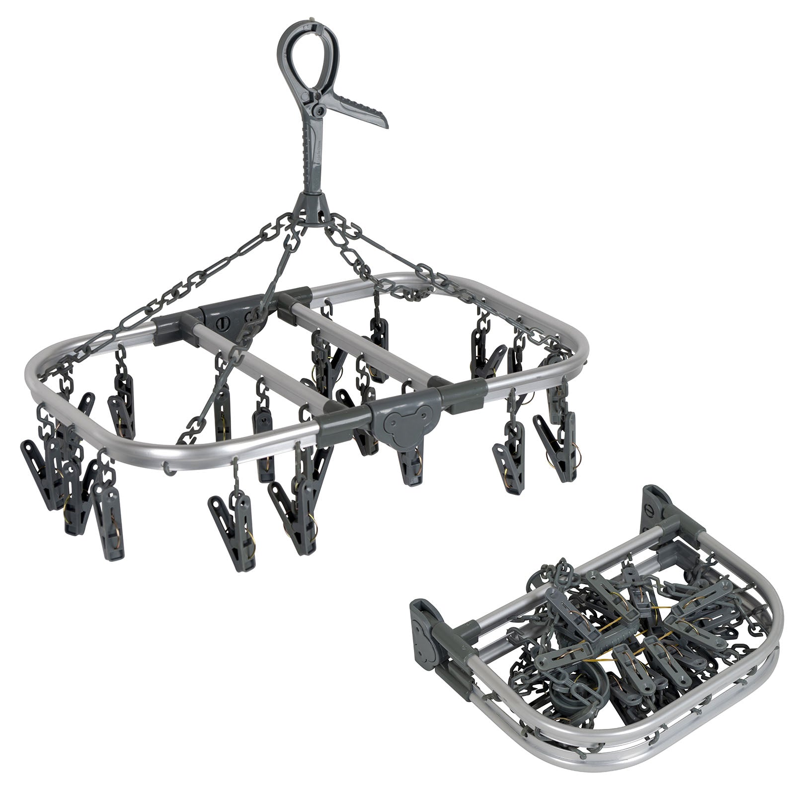 BO-CAMP Mini Wäschespinne Wäscheständer Wäsche Leine Trockner Kompakt Camping