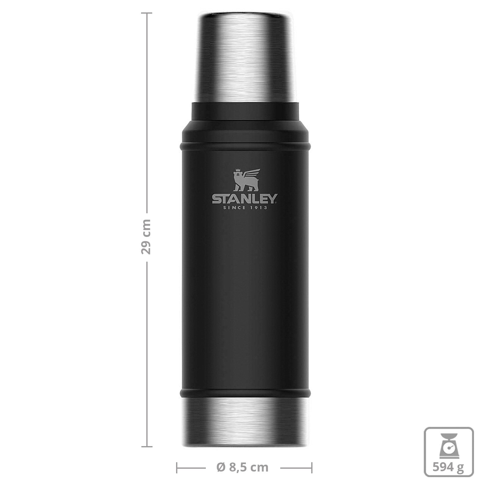 Bouteille isotherme classique Stanley pour café, thé, 0,47 à 2 L