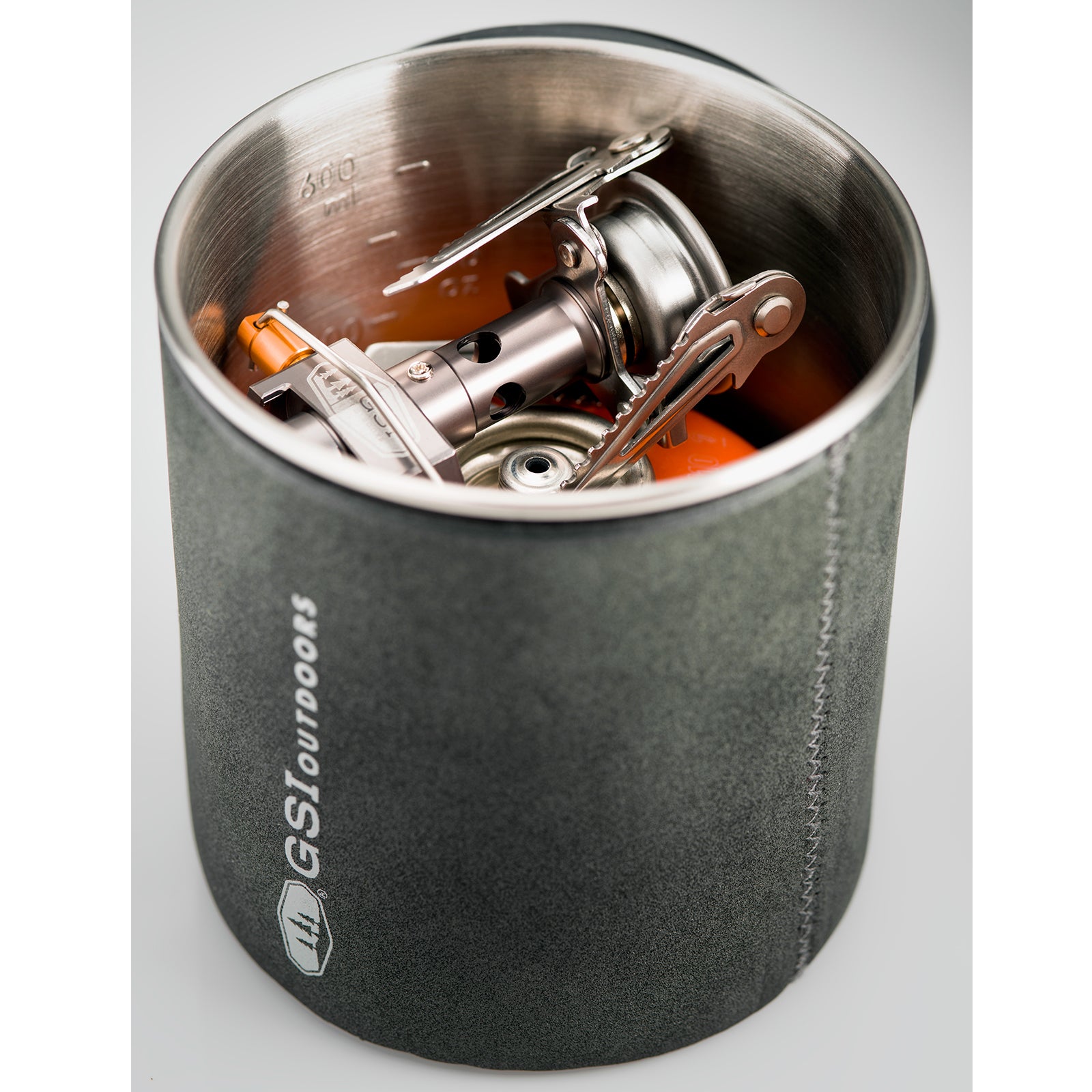 GSI Camping Cookware Set Glacier Minimalist II Trekking Pot Stackable 5-piece