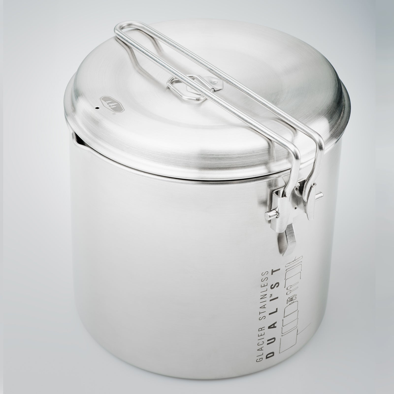 GSI Camping Cookware Set Glacier Dualist II Trekking Pot Stackable 11-piece