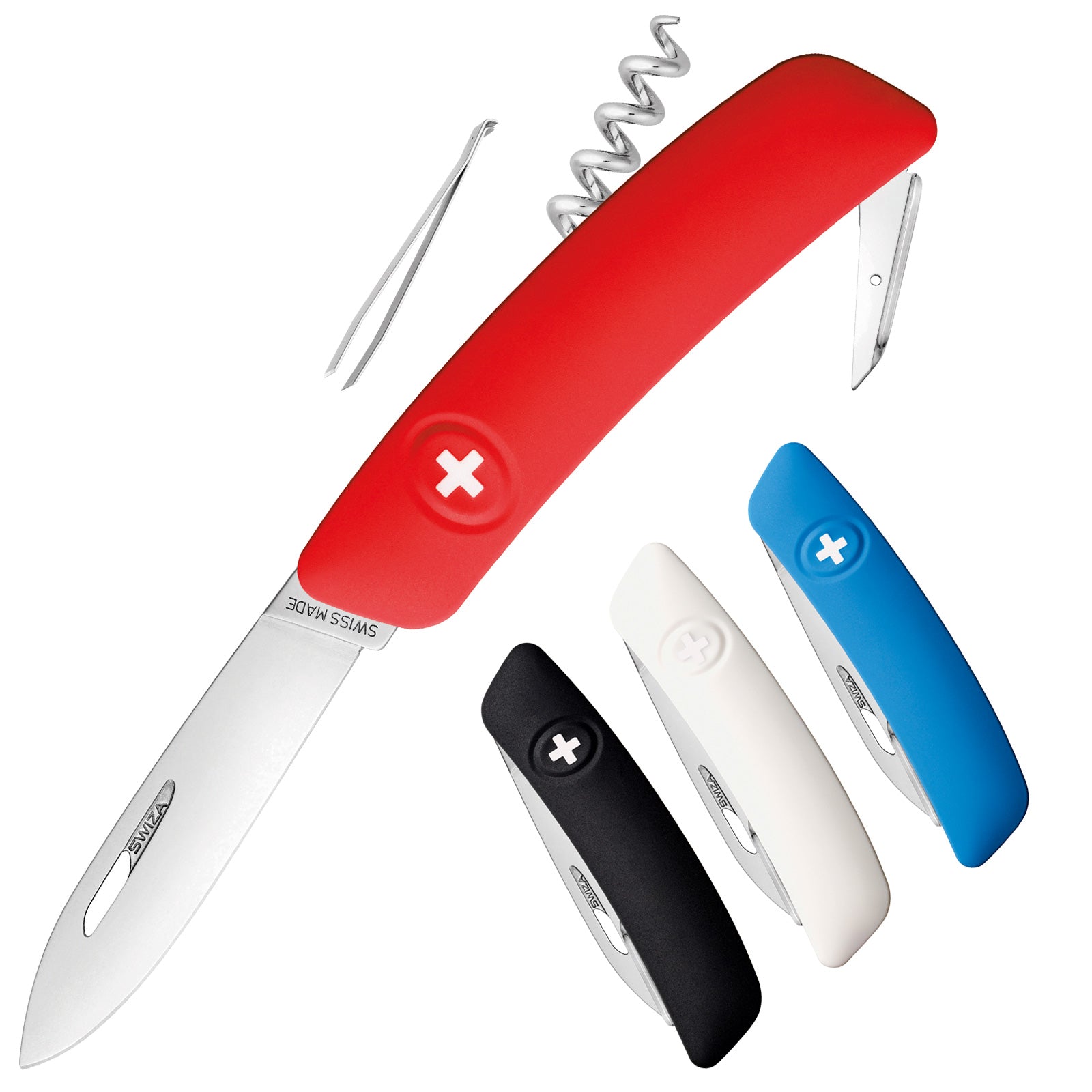 Couteau suisse SWIZA D01 - Couteau de poche pliant 4 couleurs 6 fonctions