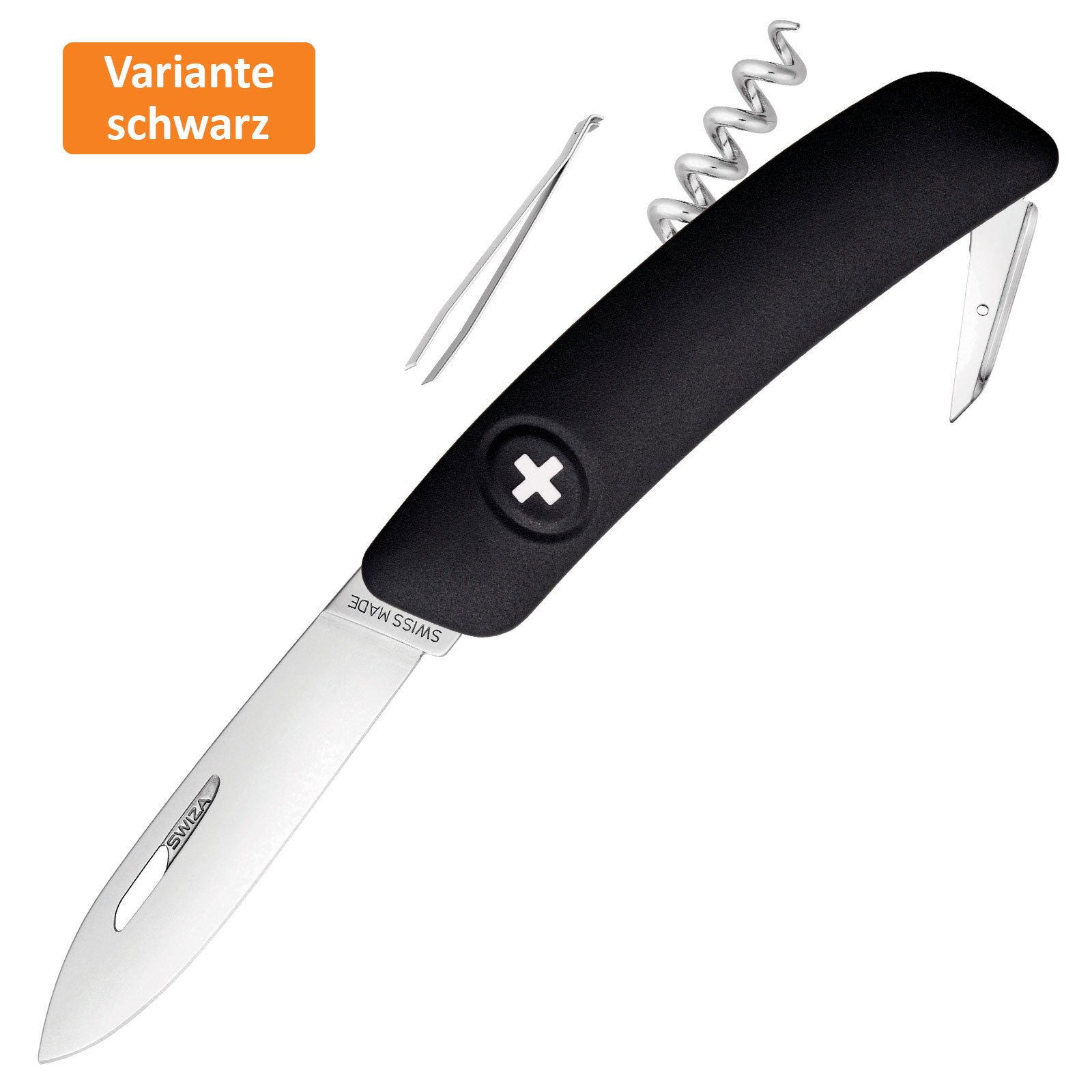 Couteau suisse SWIZA D01 - Couteau de poche pliant 4 couleurs 6 fonctions