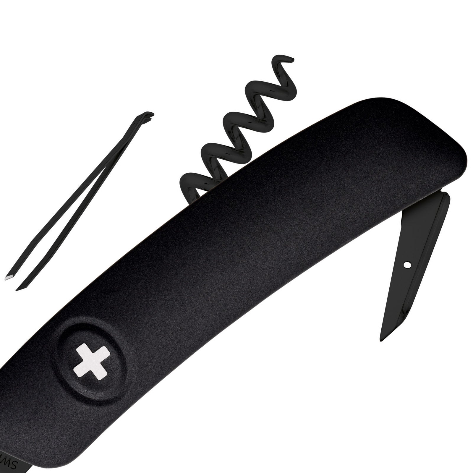 SWIZA Zwitsers zakmes D01 AllBlack - Zakmes, vouwmes, 6 functies