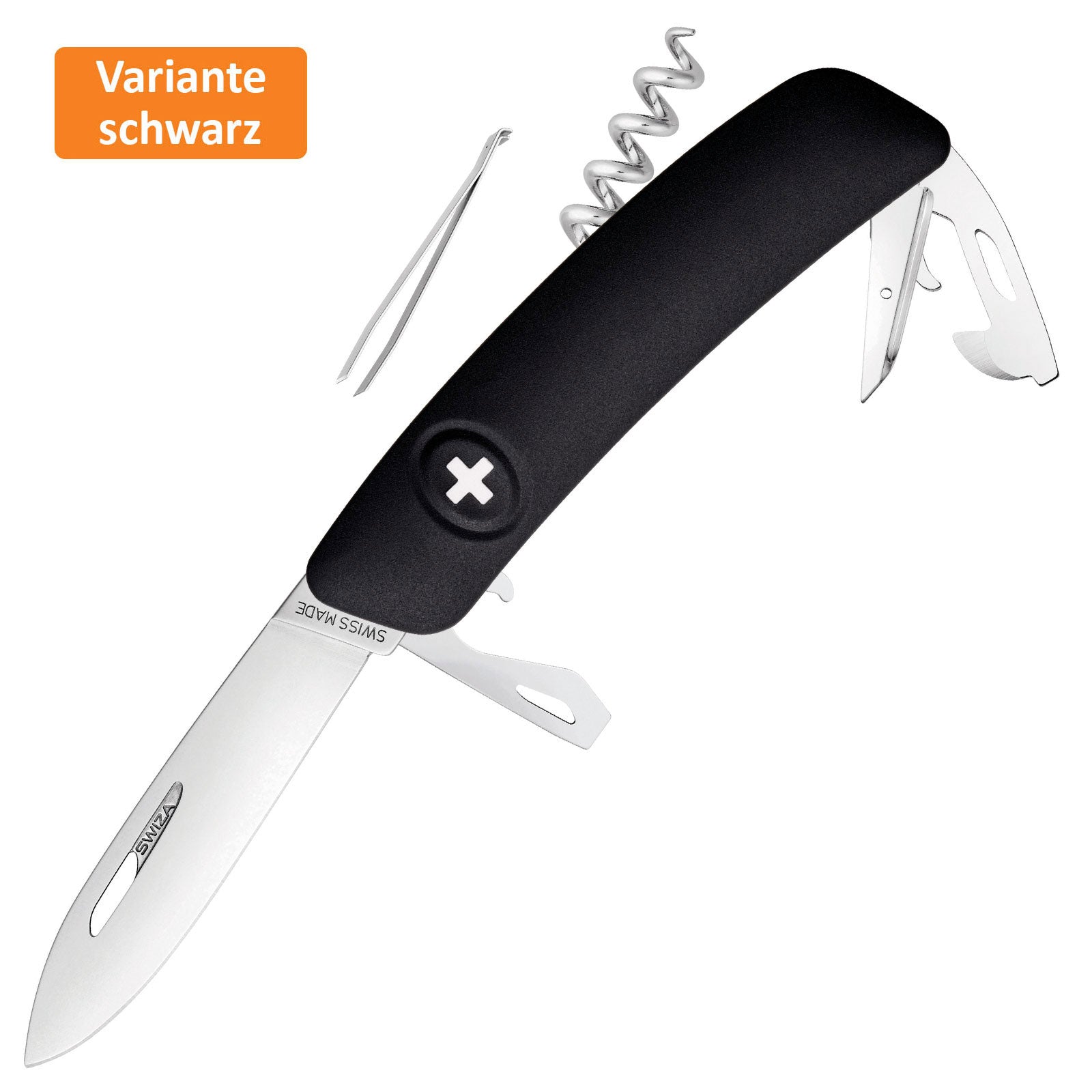 Couteau suisse SWIZA D03 - Couteau de poche pliant 5 couleurs 11 fonctions