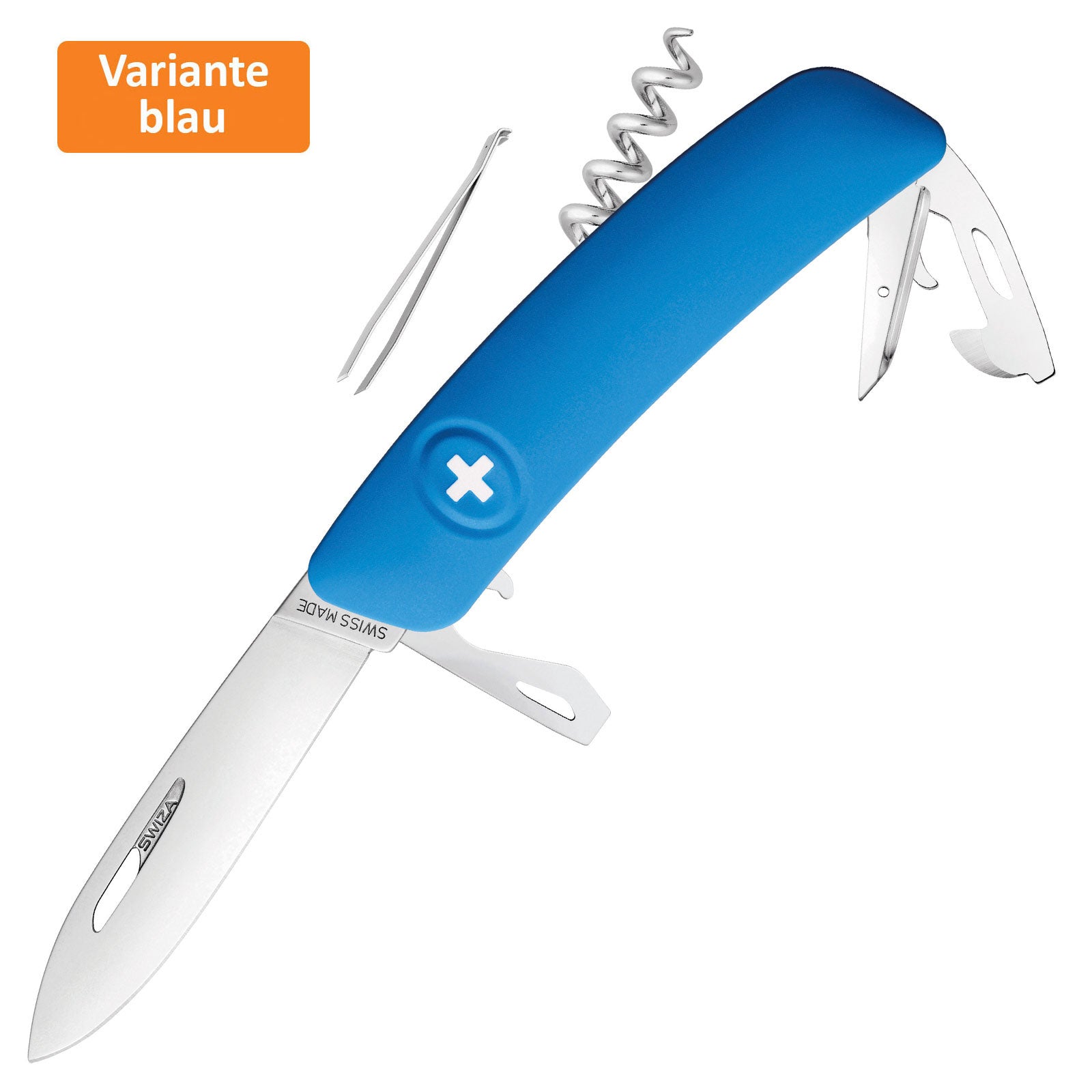 Couteau suisse SWIZA D03 - Couteau de poche pliant 5 couleurs 11 fonctions