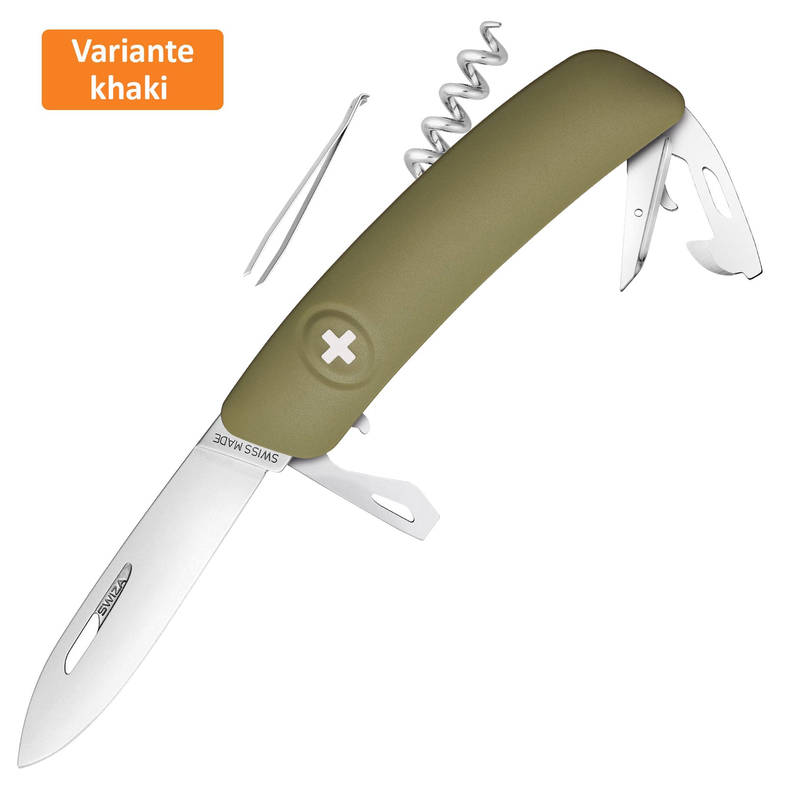 Couteau suisse SWIZA D03 - Couteau de poche pliant 5 couleurs 11 fonctions