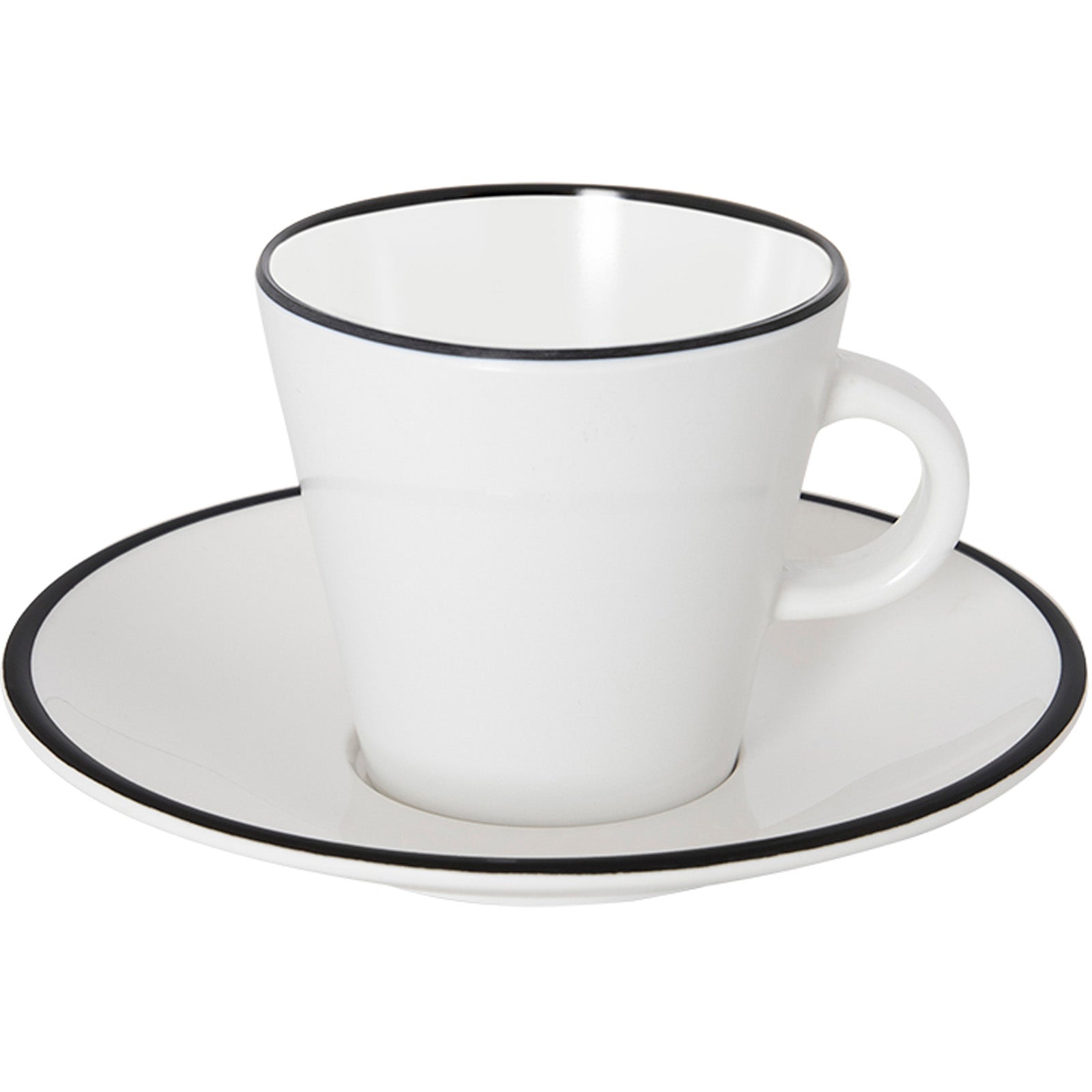 GIMEX Espressotassen Set Linea Line Camping Espresso Kaffee Tasse Unterteller