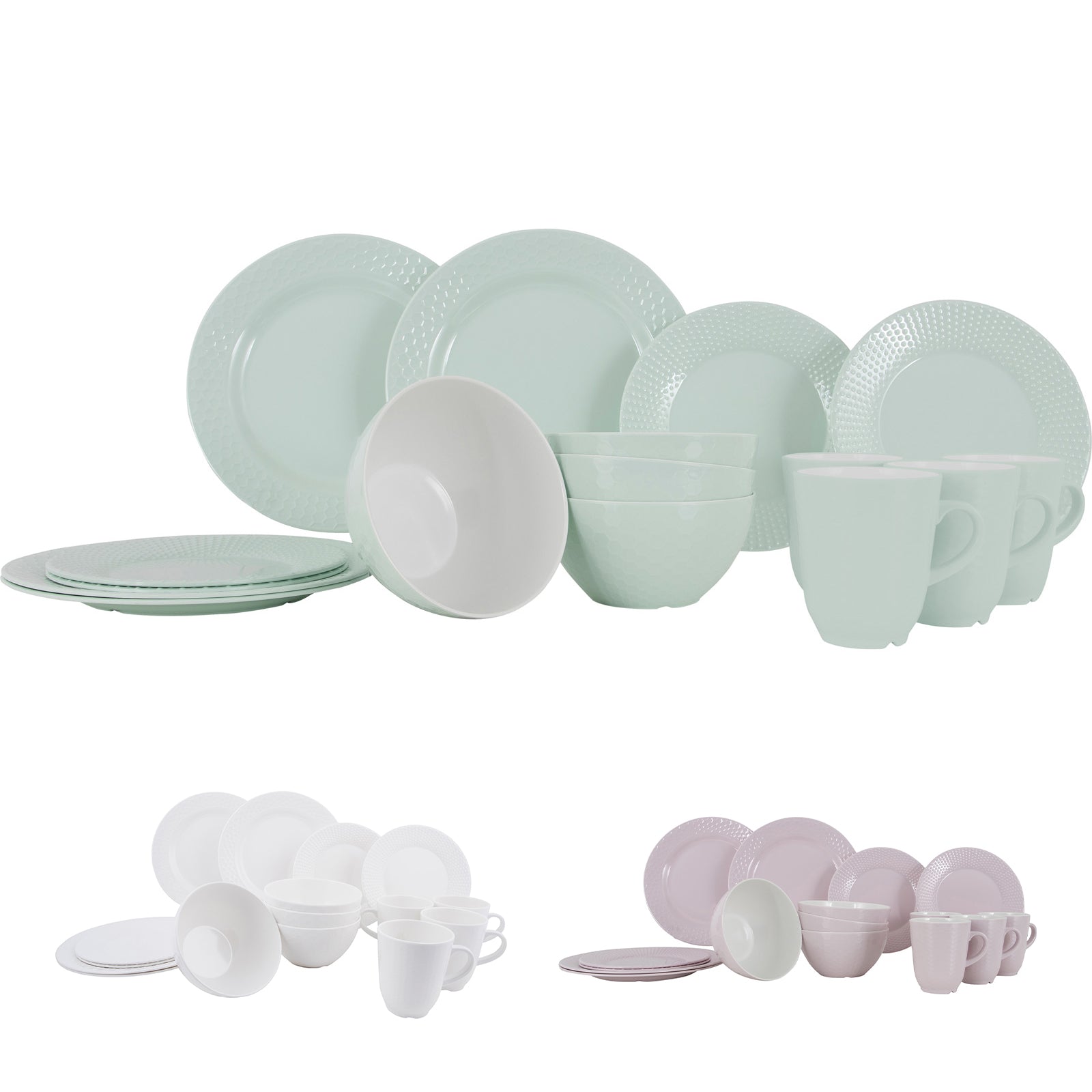 GIMEX Melamin Geschirr Set Vivid Royal Line Pastell Camping Essgeschirr Teller