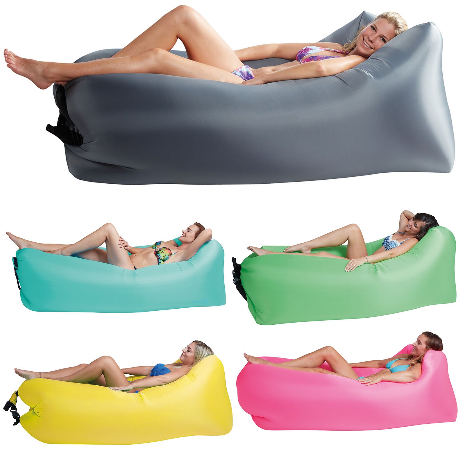 Air Lounger To Go 2 Poufs Canapé gonflable Lounge Canapé Fauteuil gonflable