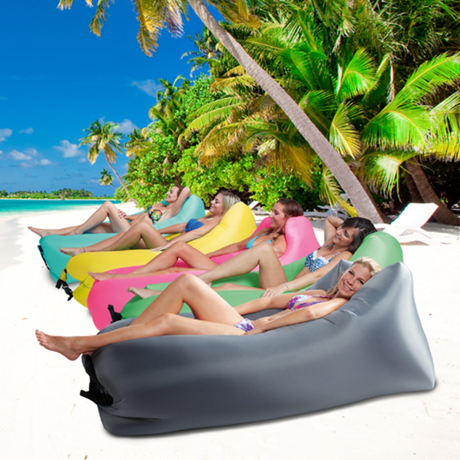 Air Lounger To Go 2 Poufs Canapé gonflable Lounge Canapé Fauteuil gonflable
