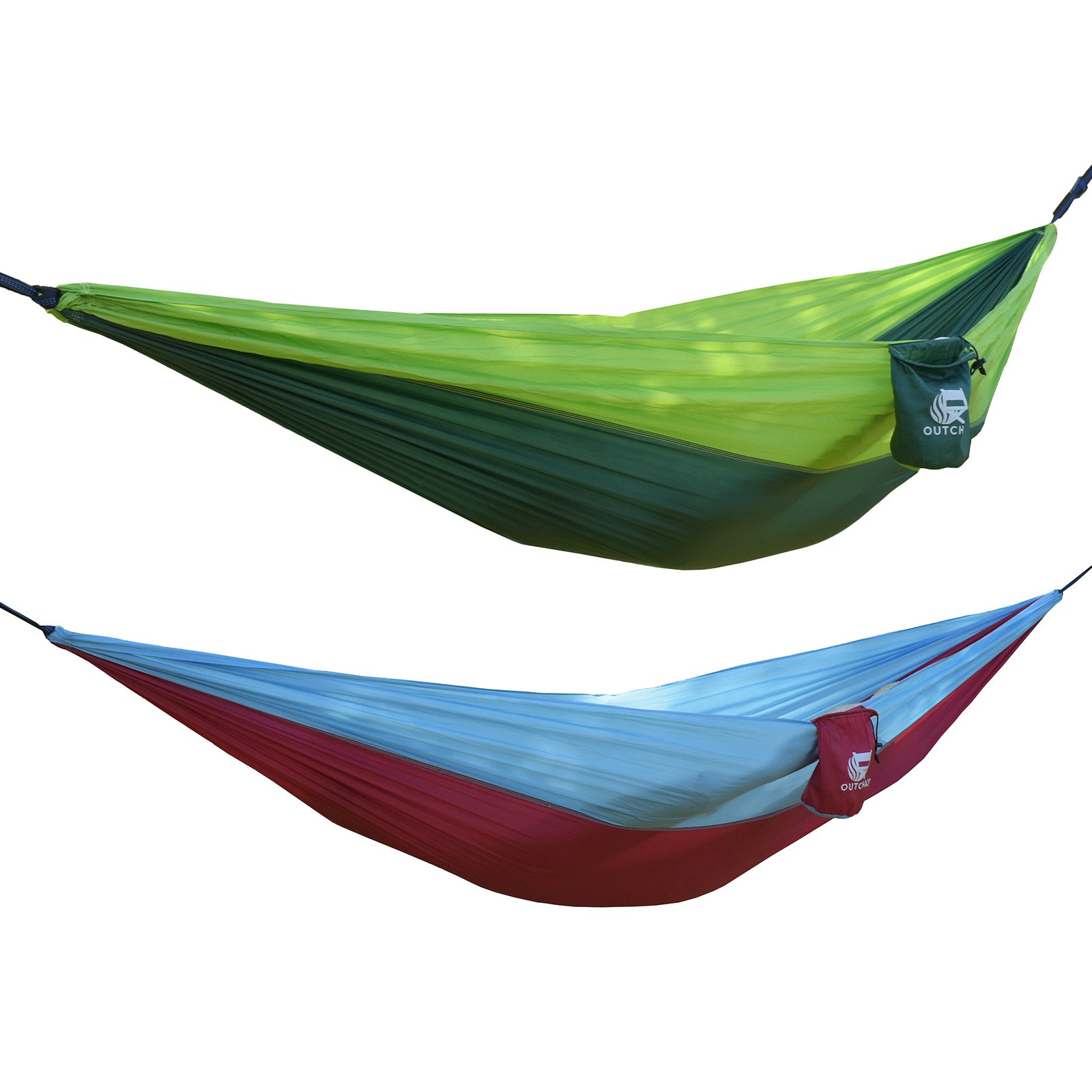 OUTCHAIR Mini hamac de voyage, pour se détendre et faire du camping, résistant aux intempéries, en nylon, XL, 780 g, léger