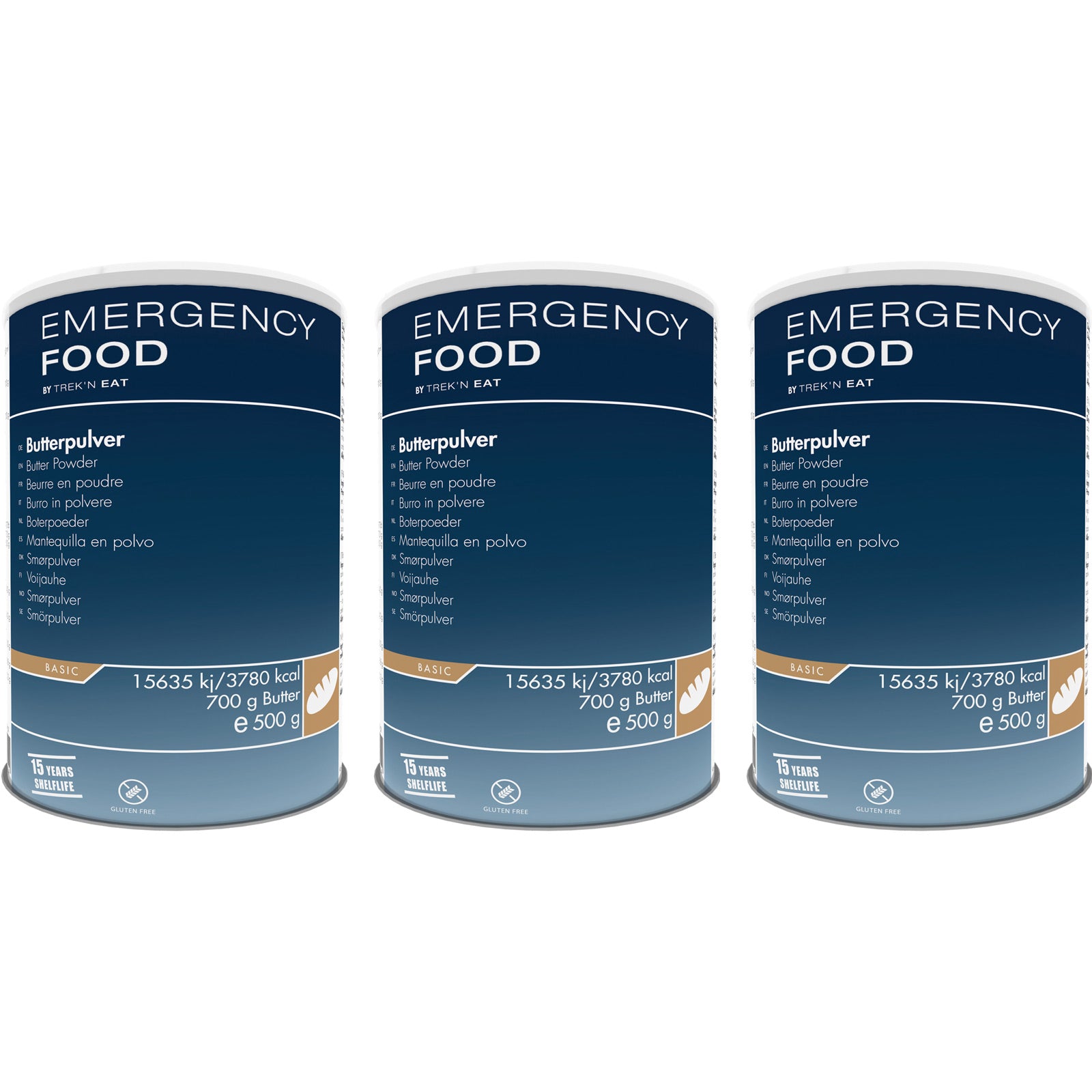 EMERGENCY FOOD 3 x Butterpulver Trekking Notfall Nahrung Not Essen Vegetarisch