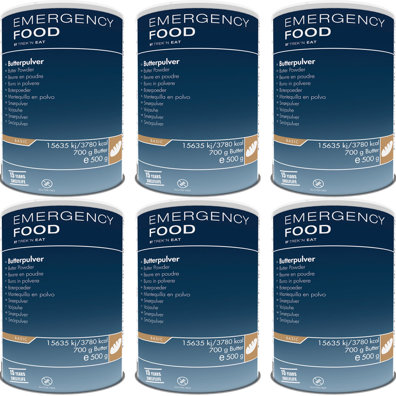 ALIMENTS D'URGENCE 6 x Beurre en poudre Trekking Emergency Food Emergency Food Végétarien