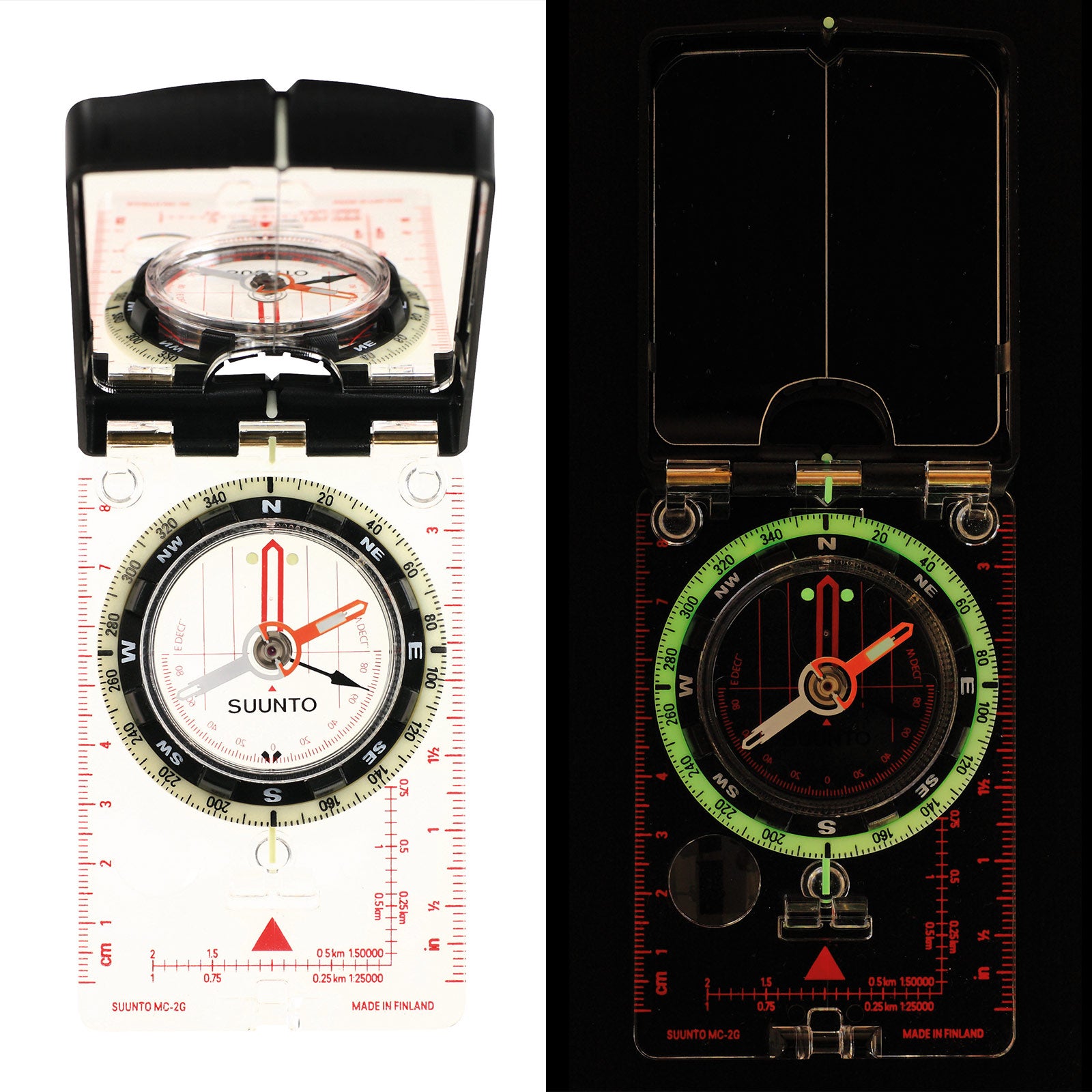 SUUNTO MC-2 360 G/D/L Kartenkompass Wander Peil Spiegel Kompass – Taschenkompass