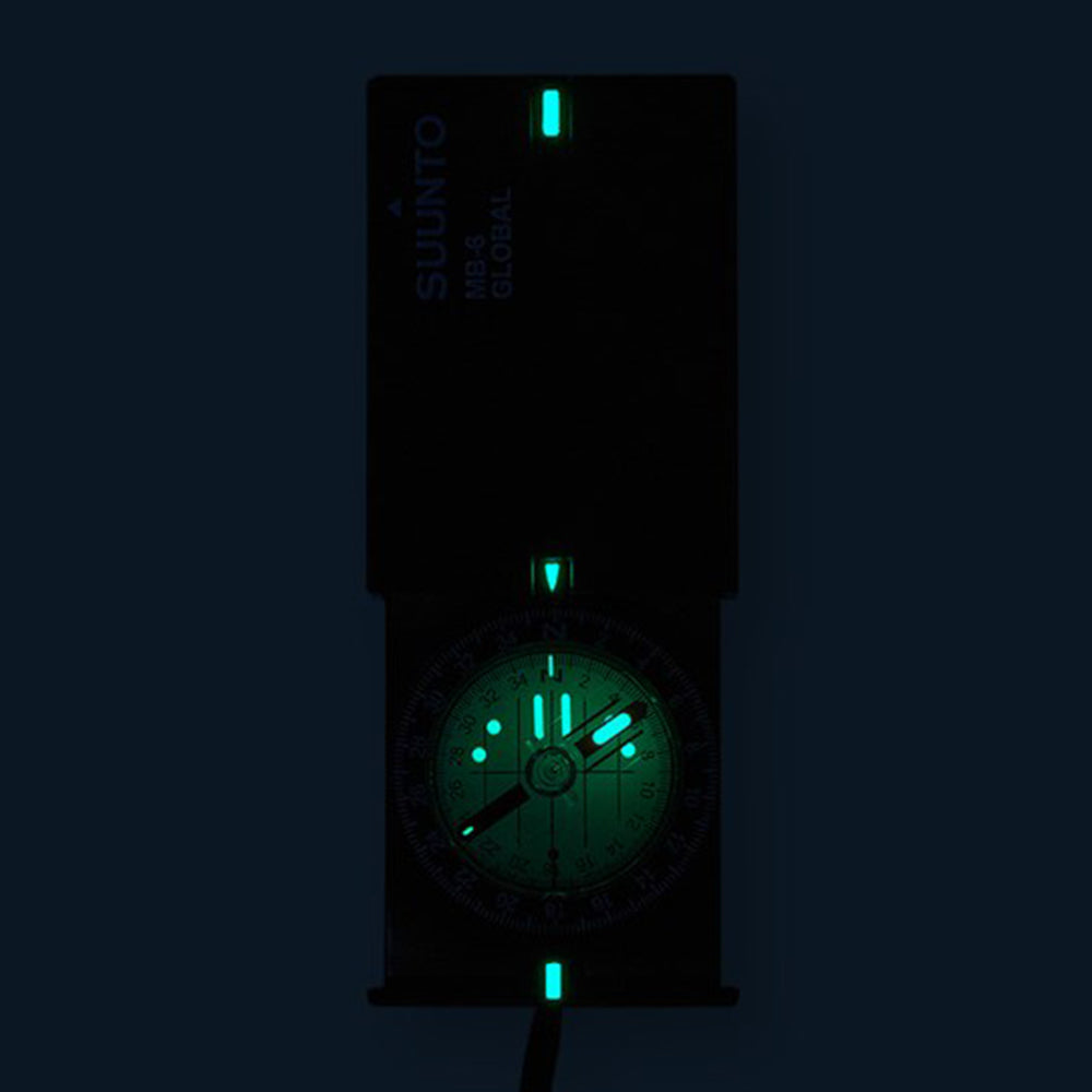SUUNTO MB-6 Map Compass Global - Hiking Bearing Marching Compass - Pocket Compass
