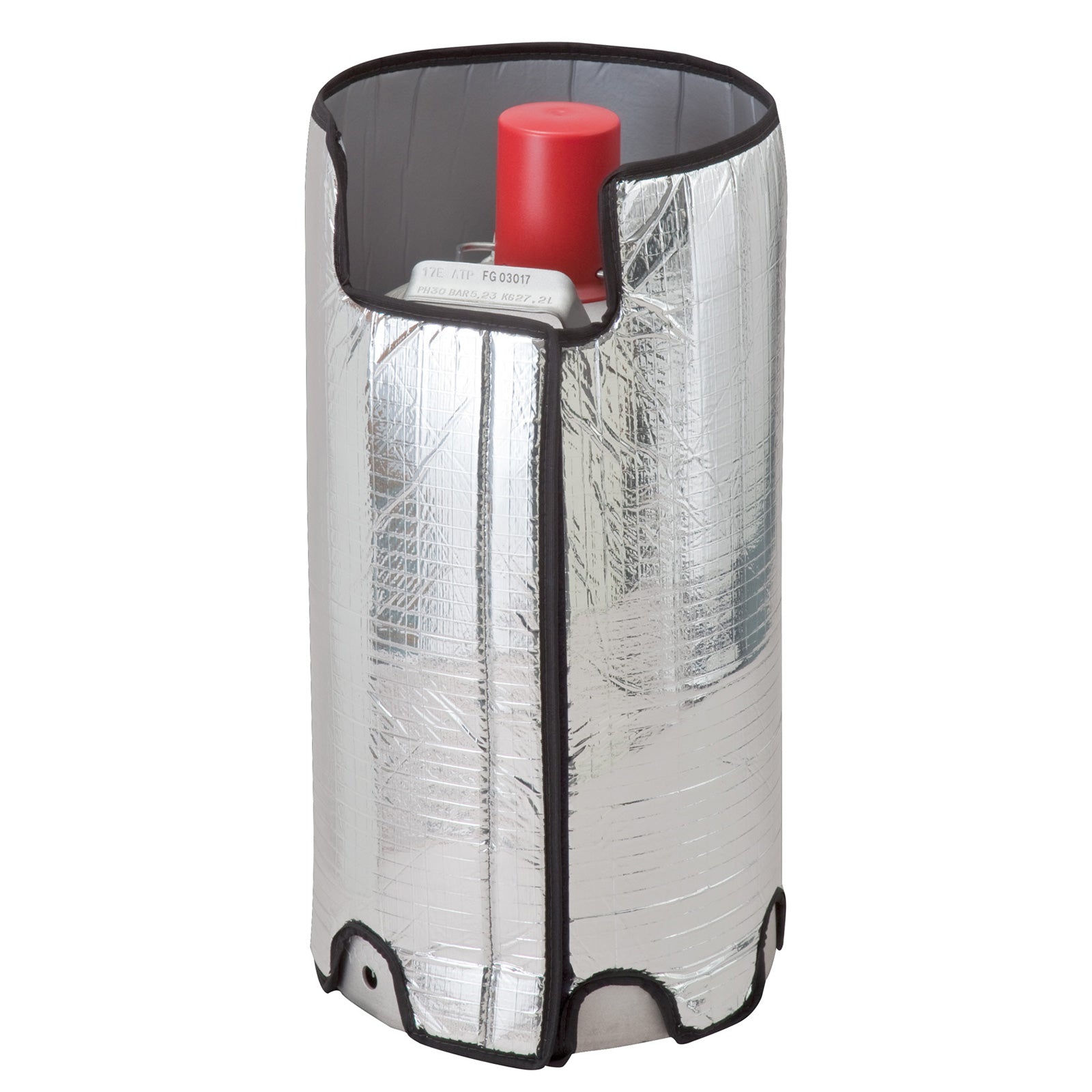 BRUNNER Afdekhoes voor gasfles, aluminium thermohoes, thermische afdekking, UV-bescherming, 11 kg