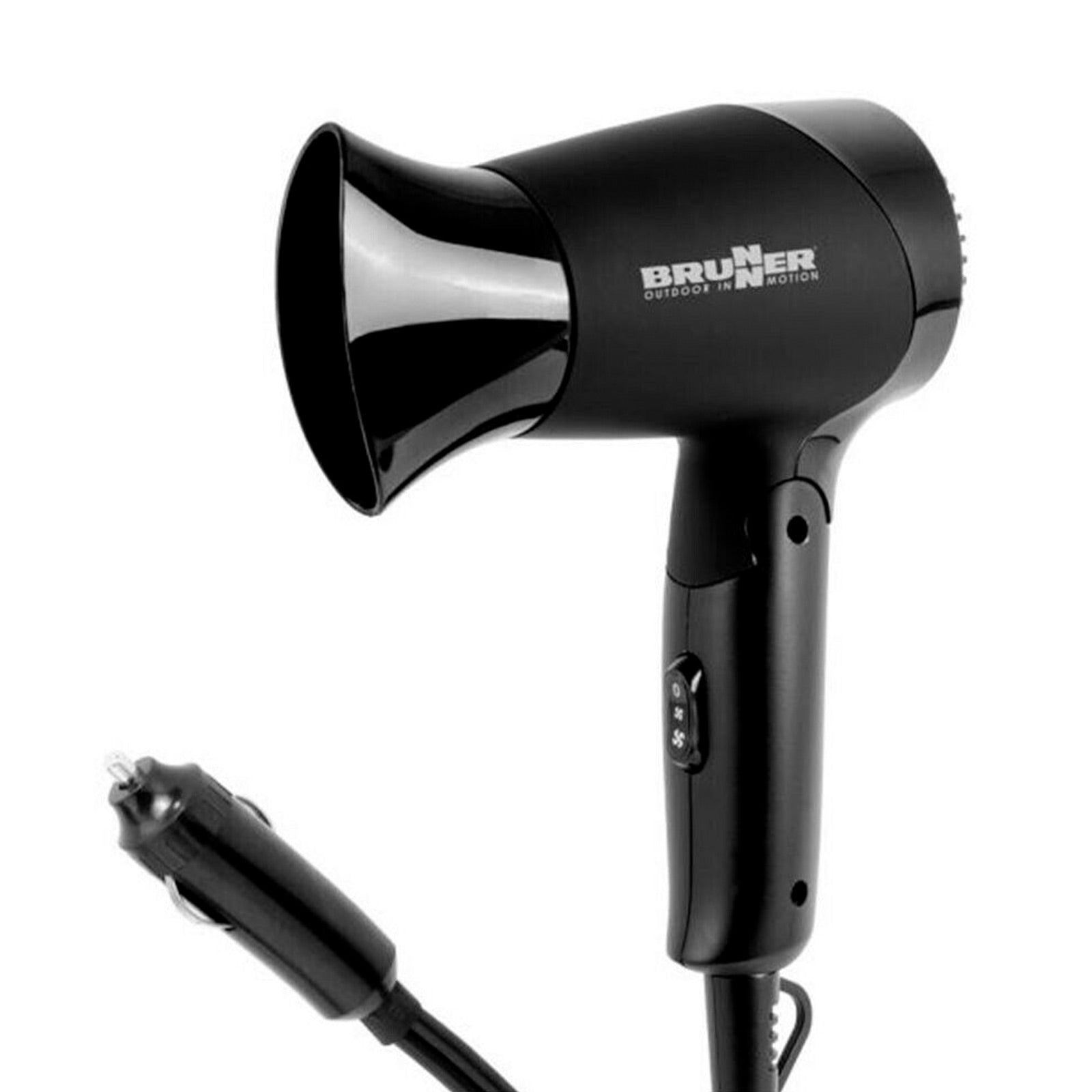 Sèche-cheveux de voyage BRUNNER « Monsun » 12 V, camping et plein air, petit modèle pliable, 120 W
