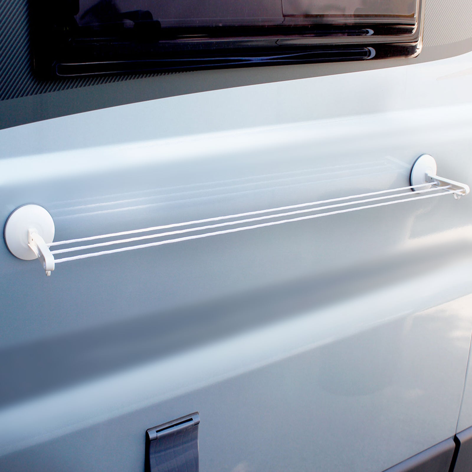 BRUNNER Camping Wäscheleine Pops Saugnapf Reise Wäsche Trockner Kordel Caravan