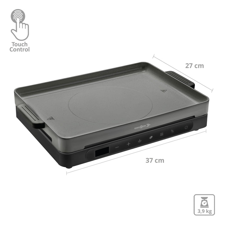 Plaque de cuisson de camping BRUNNER HotPoint, réchaud électrique à induction portable en verre, 2 kW