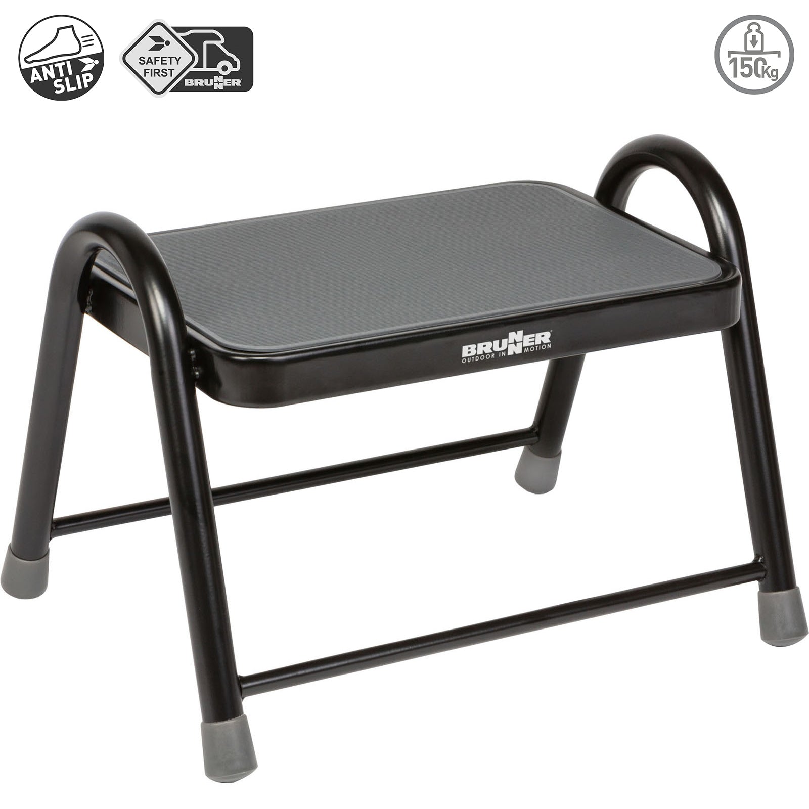 BRUNNER Trittstufe King Step Wohnmobil Leiter Tritt Hocker Camping Stahl 150 kg