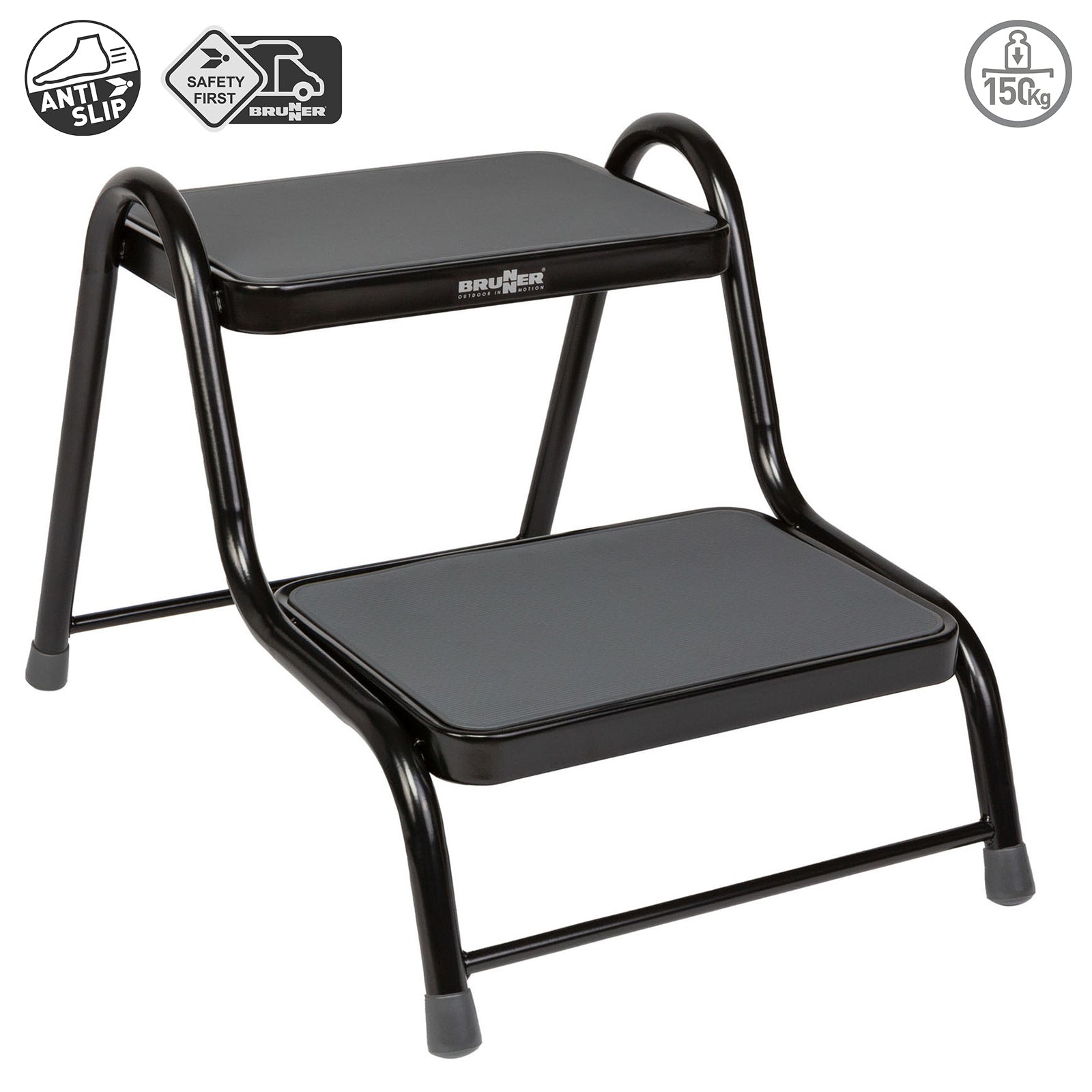 BRUNNER Doppel Trittstufe King Step Double Wohnmobil Leiter Tritt Hocker Stahl