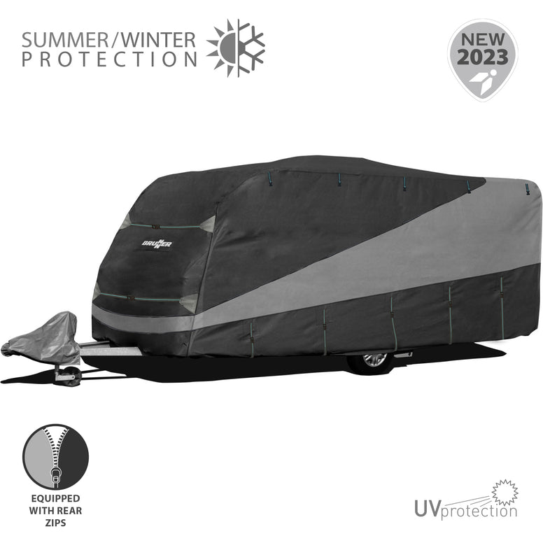 BRUNNER Wohnwagen Schutzhülle Caravan Cover 12M Abdeckplane Abdeckung 500-550 cm