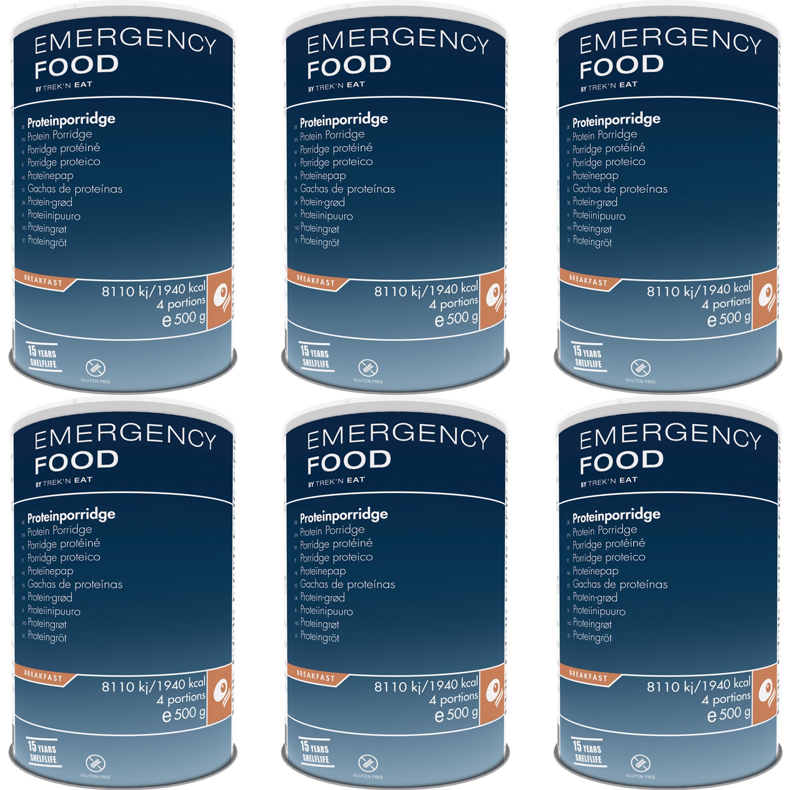 EMERGENCY FOOD 6 x Porridge Haferflocken Trekking Notfall Nahrung Vegetarisch