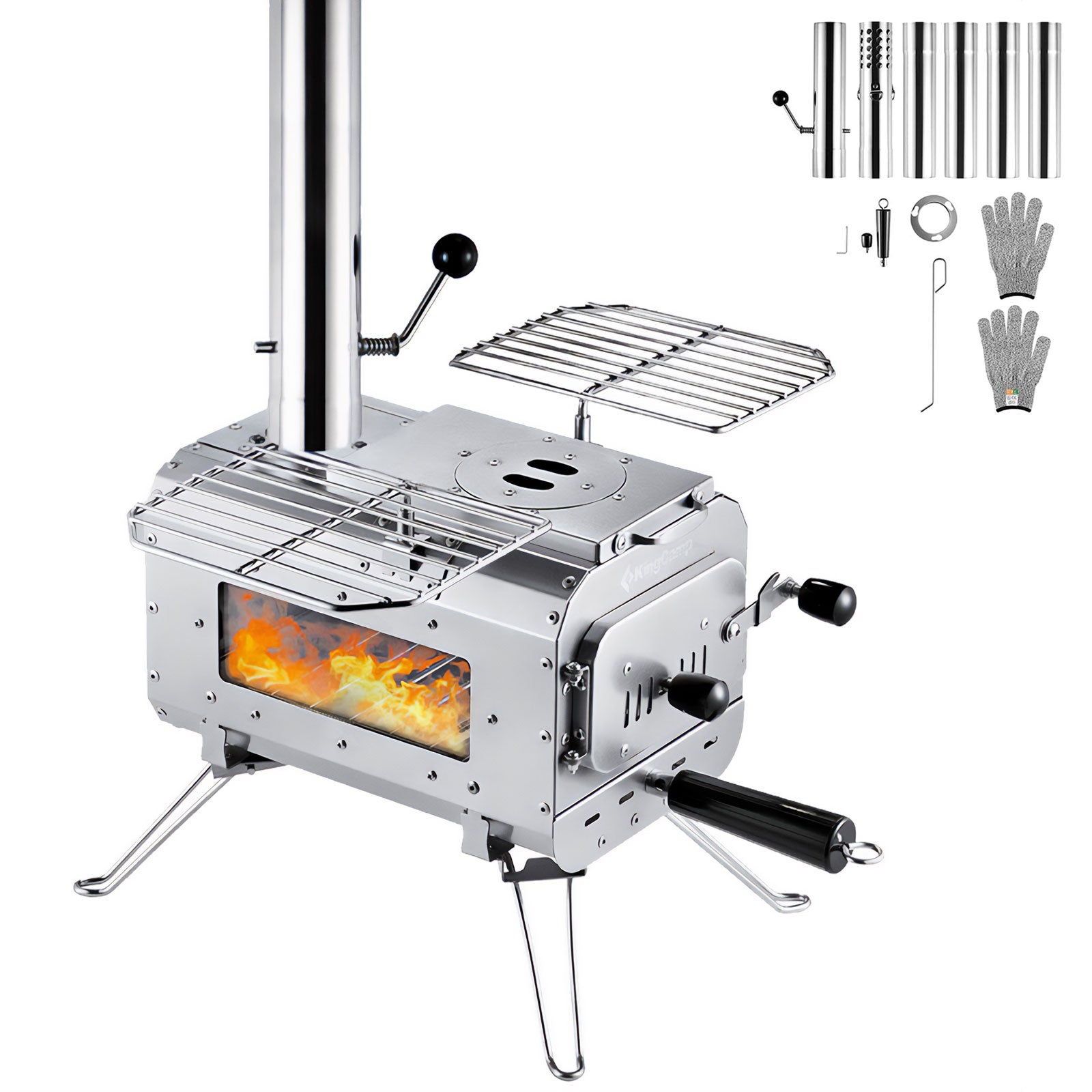 KINGCAMP Tent Oven Greenland S Outdoor Kitchen Mini Camping Stove Heater Steel