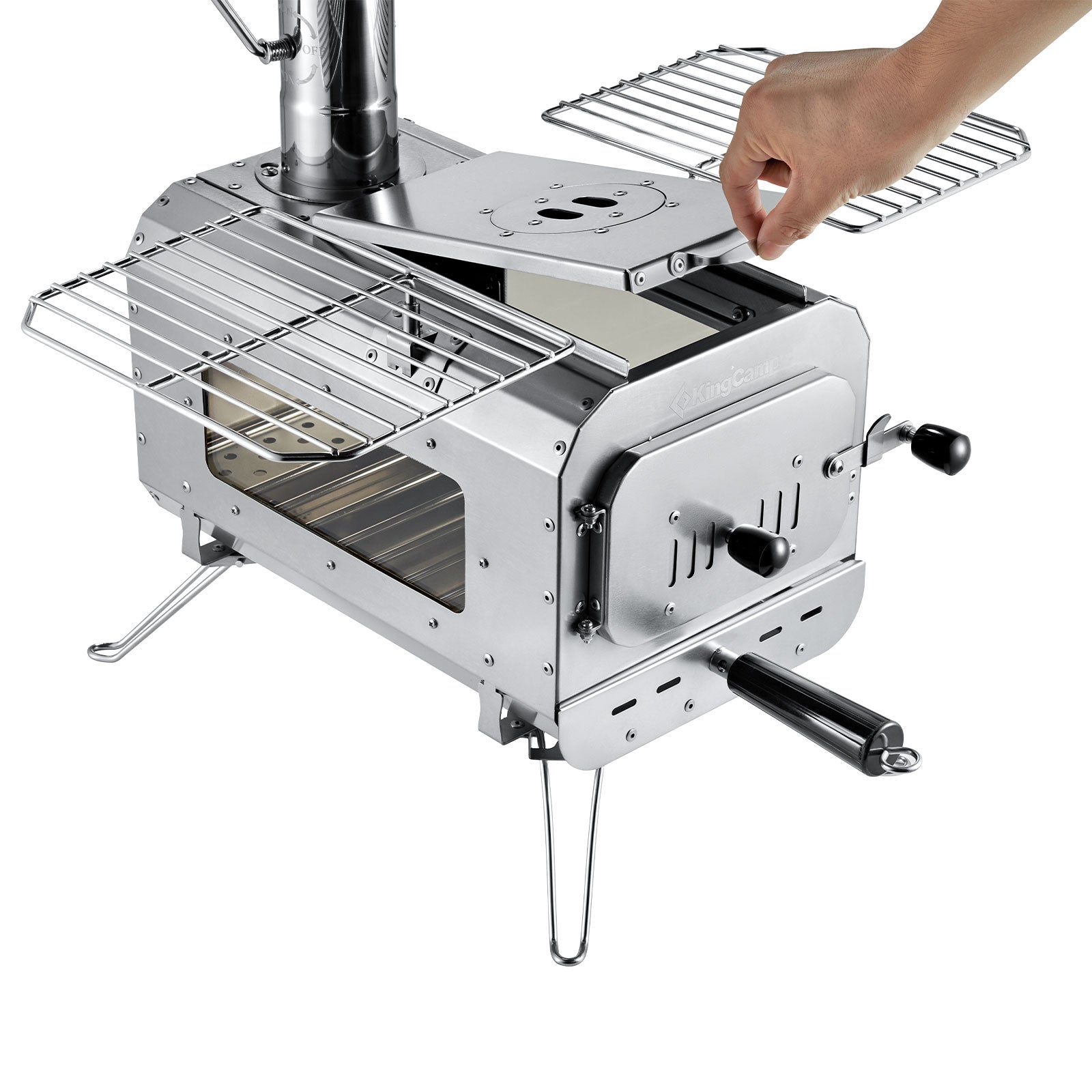 KINGCAMP Tent Oven Greenland M Outdoor Kitchen Mini Camping Stove Heater Steel