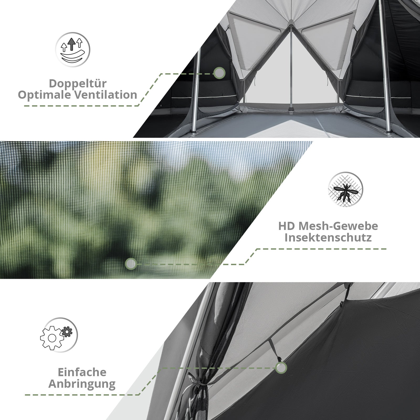 KINGCAMP Inner Tent For Khan Palace 4 Person Cabin Glamping Tent Camping Tent