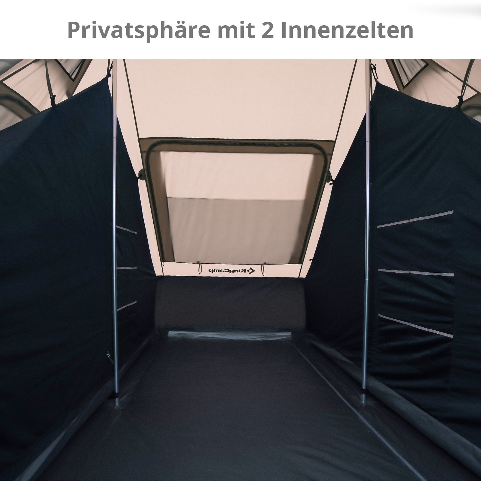KINGCAMP Innenzelt Für Khan Villa 2 Personen Kabine Glamping Zelt Campingzelt