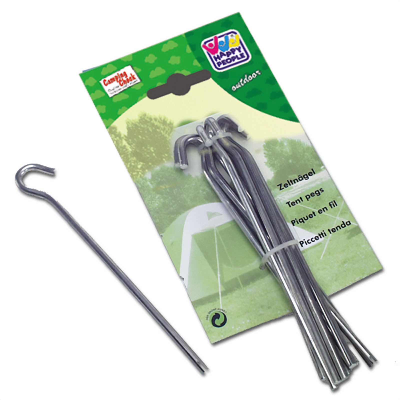 10 x piquets en aluminium 18 cm clou à roche - piquet de tente clou de sol clous 5 mm 10 g léger