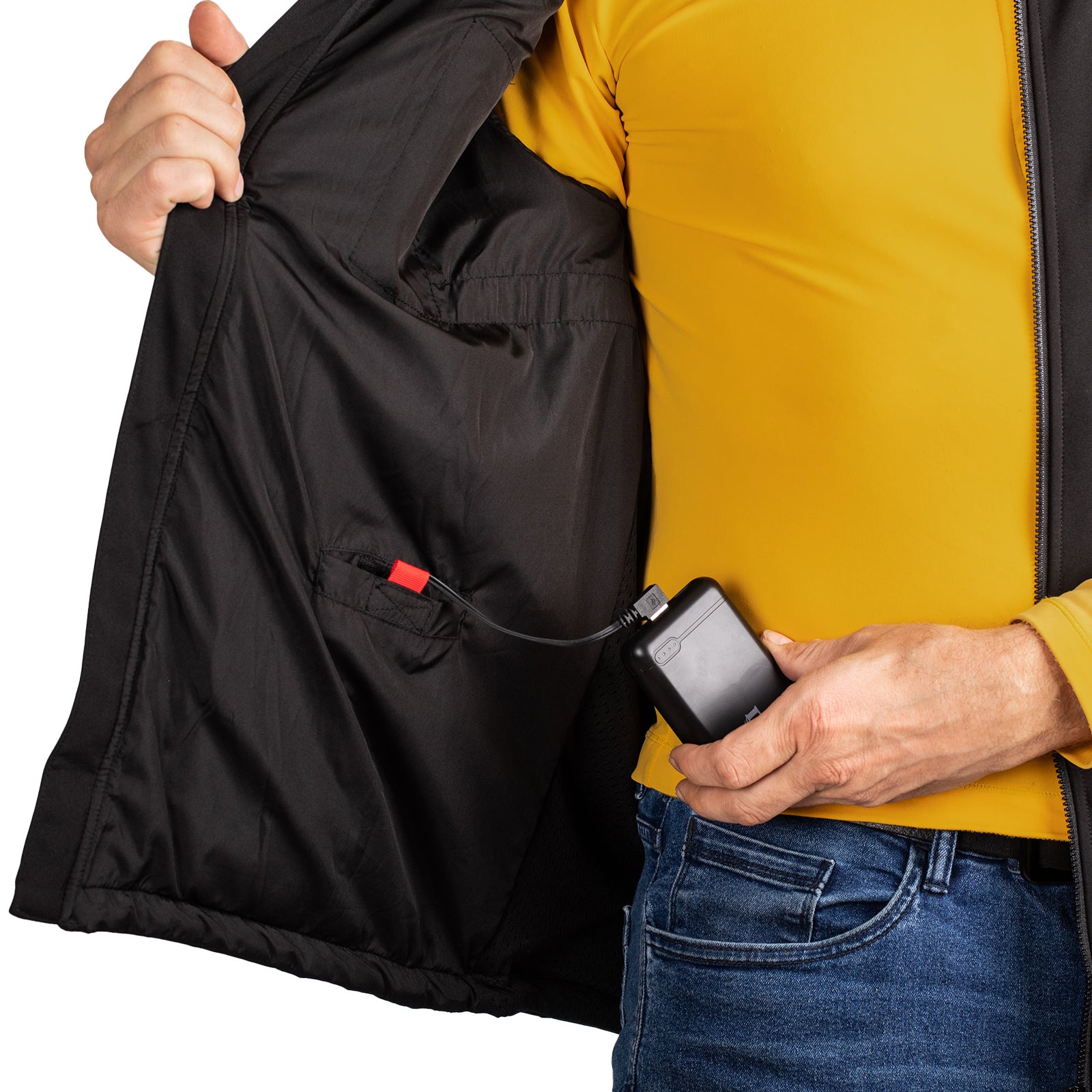 OUTCHAIR Heizweste Powerbank Warm Me Wärme Weste Beheizbar Beheizt Fleece Herren