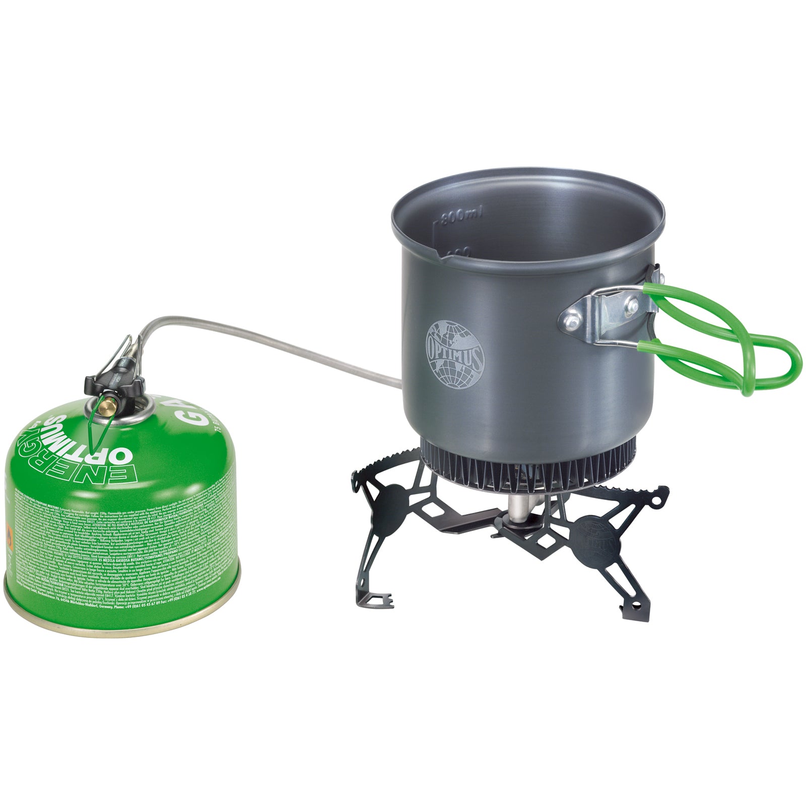 OPTIMUS Camping Gaskocher Vega Mini Kocher Trekking Outdoor Faltbar 3700 W 178 g