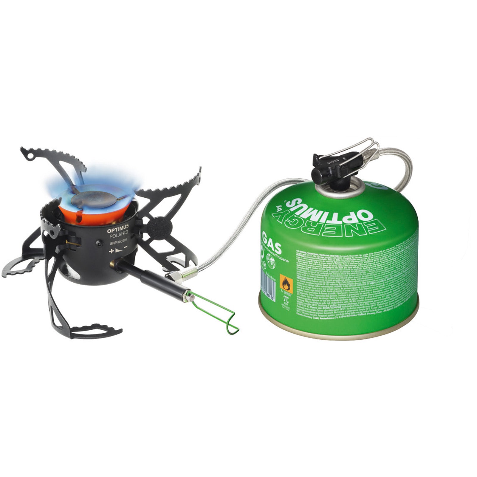 OPTIMUS Camping Gaskocher Polaris Optifuel + Flasche Benzin Kocher Faltbar 4200W