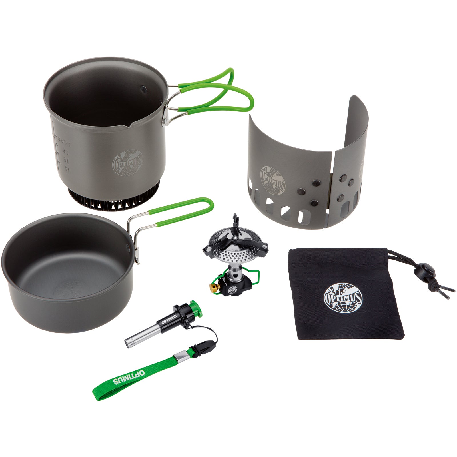 OPTIMUS Kochset Elektra FE Camping Gaskocher Gas Kocher Trekking Koch Topf 3000W
