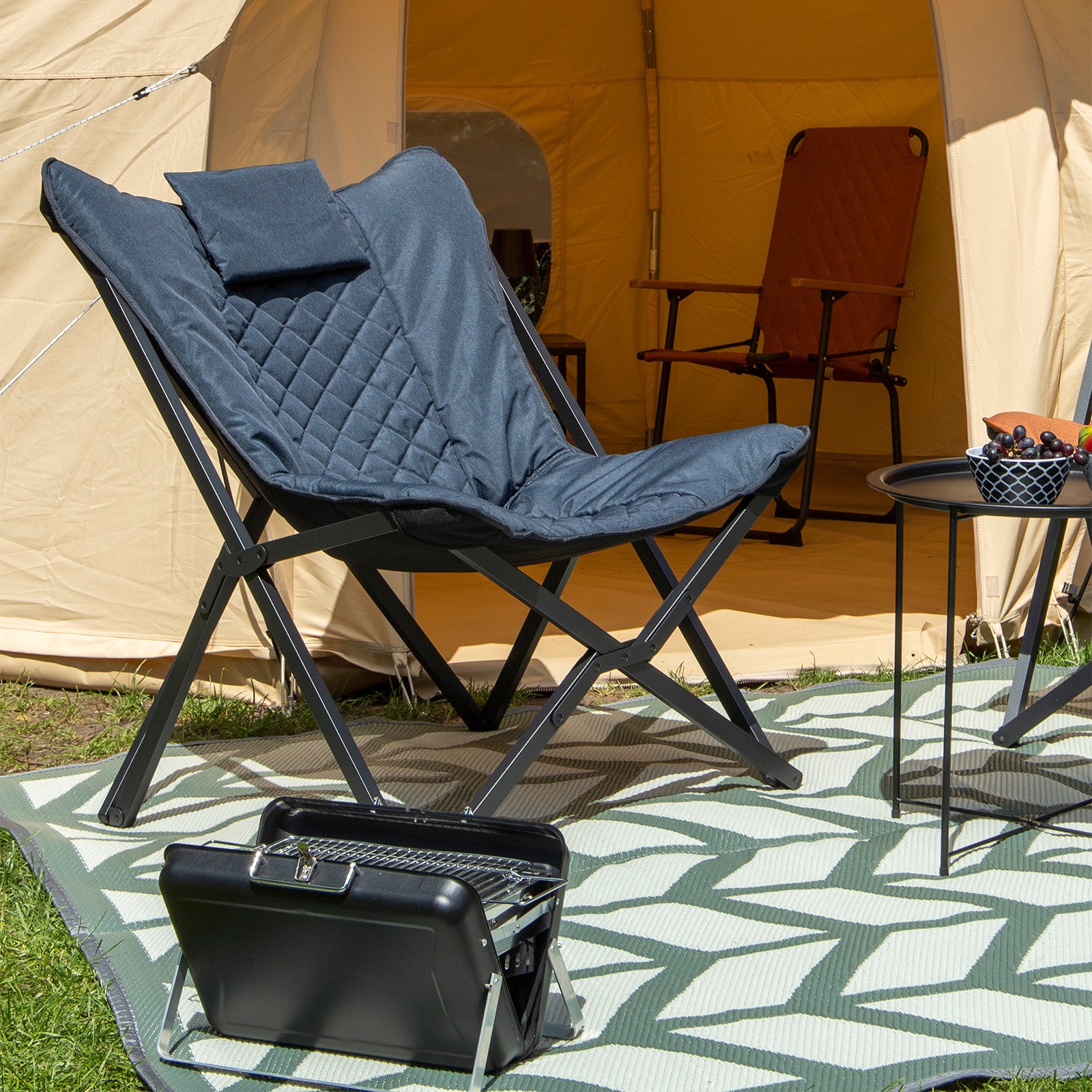 BO-CAMP suitcase grill charcoal grill camping grill folding grill outdoor folding grill