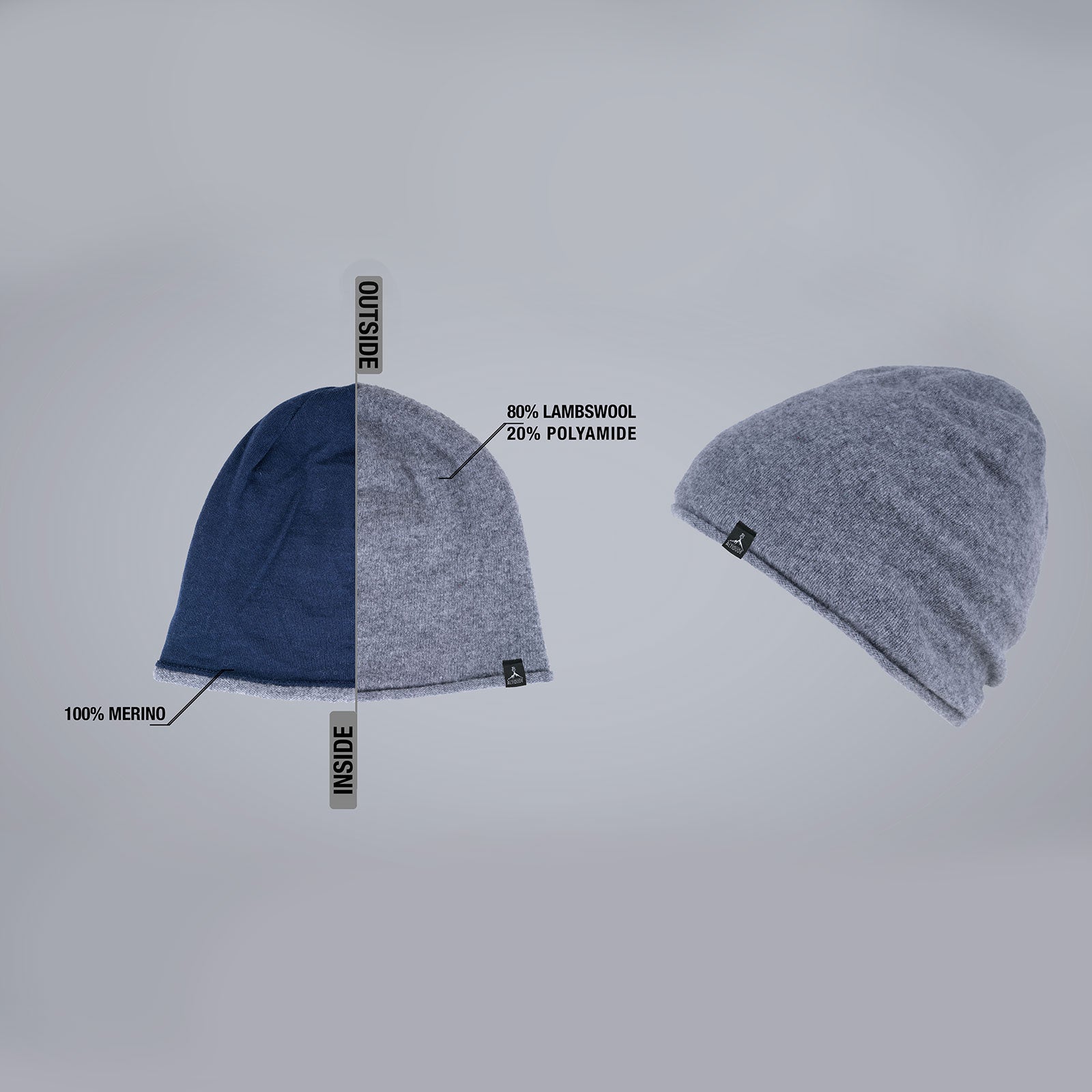 ALTIDUDE Winter Hat Edge Fine Knitted Hat Unisex Beanie Lamb & Merino Wool