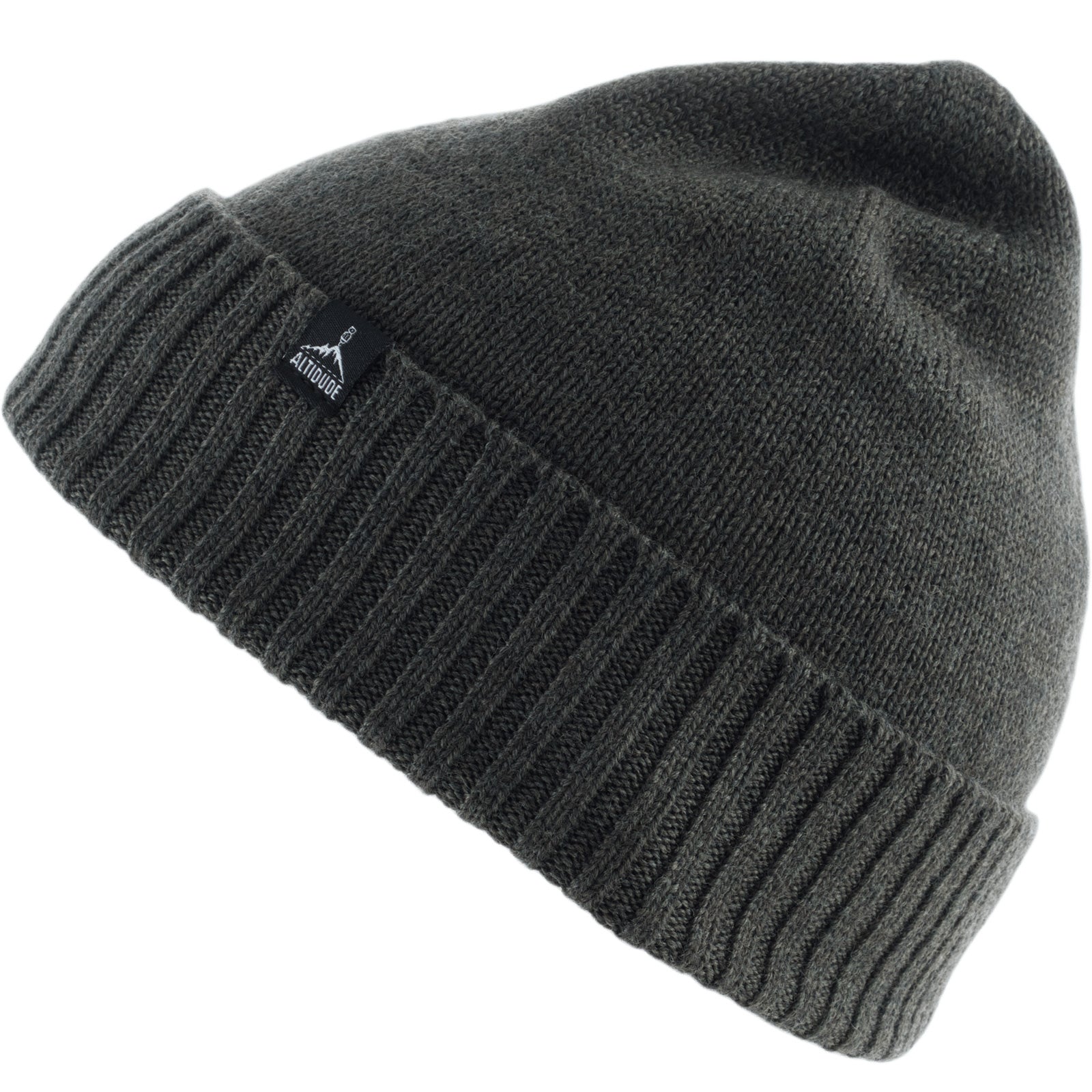 Altidude Winter Hat Plain Fine Knitted Hat Unisex Beanie 100% Merino Wool