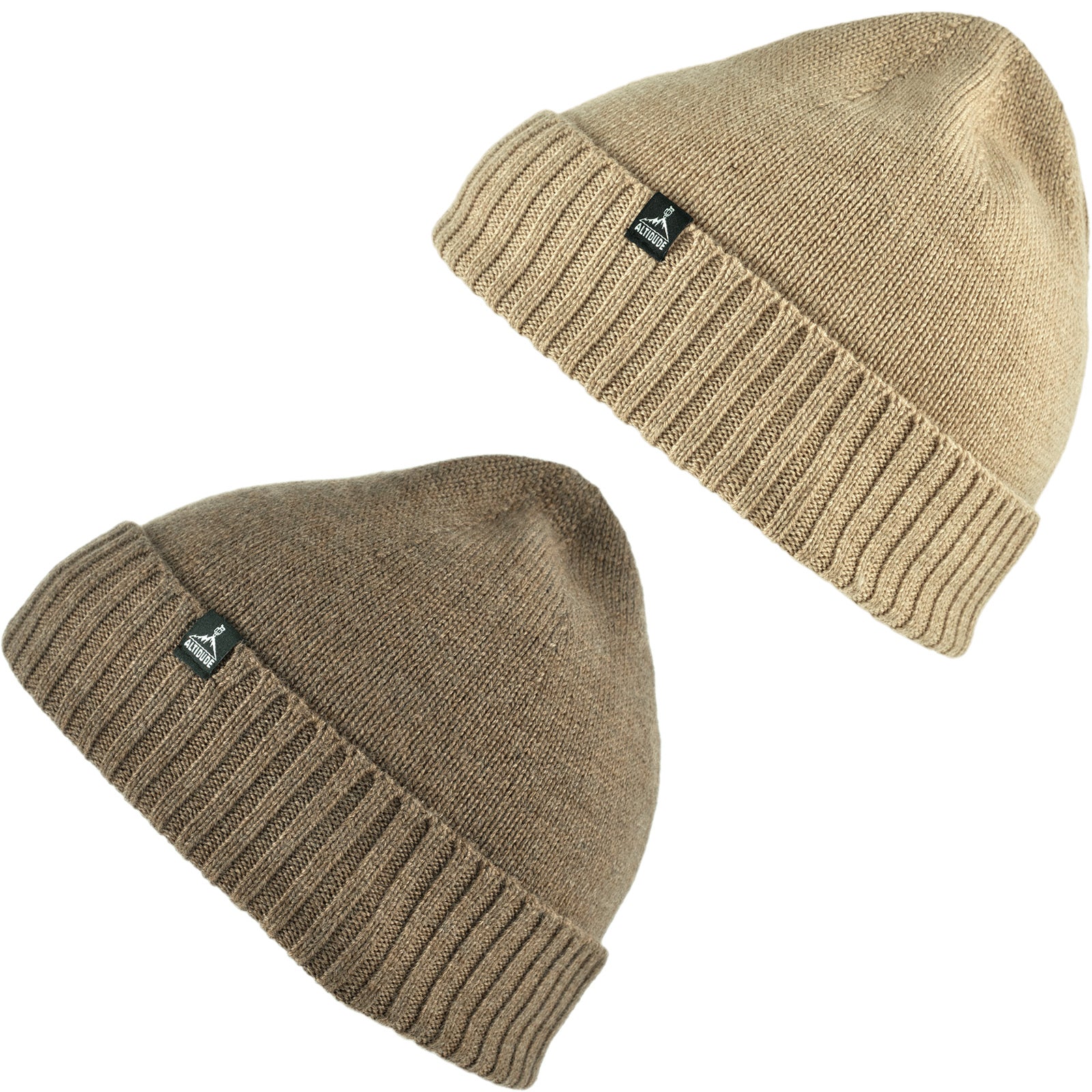 Altidude Winter Hat Plain Fine Knitted Hat Unisex Beanie 100% Merino Wool