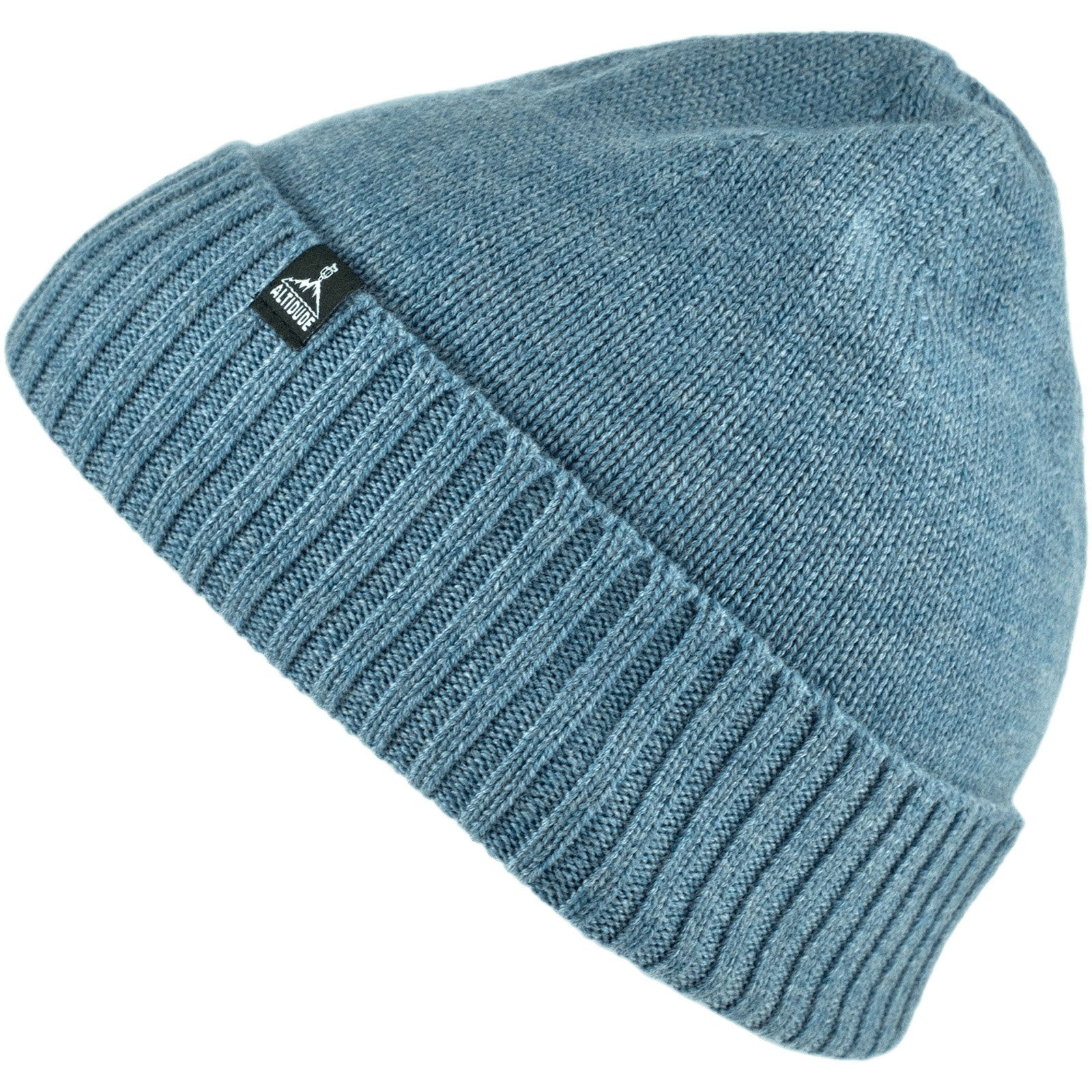 Altidude Winter Hat Plain Fine Knitted Hat Unisex Beanie 100% Merino Wool